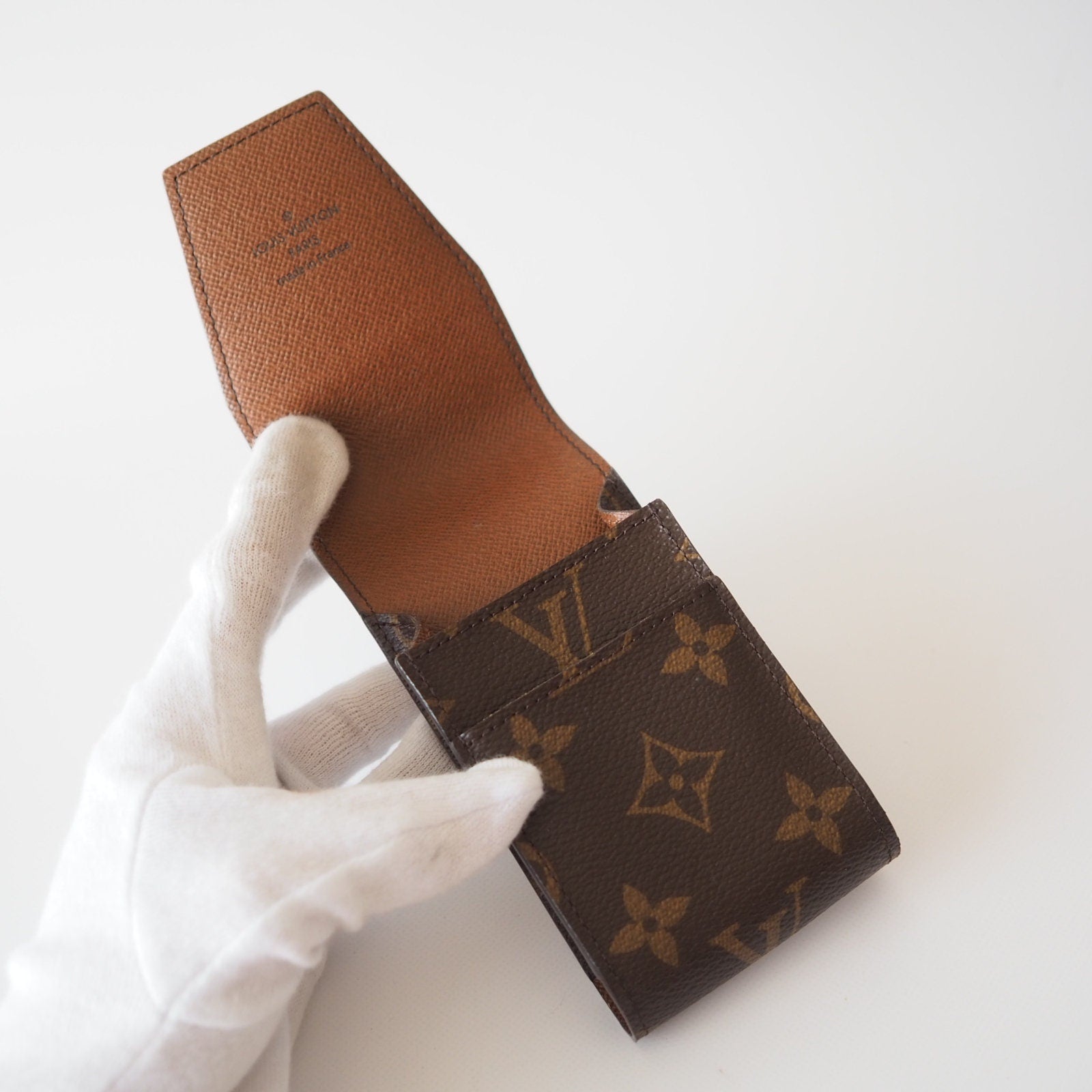 LOUIS VUITTON Etui Cigarette Case Monogram Leather M63024 Authentic box