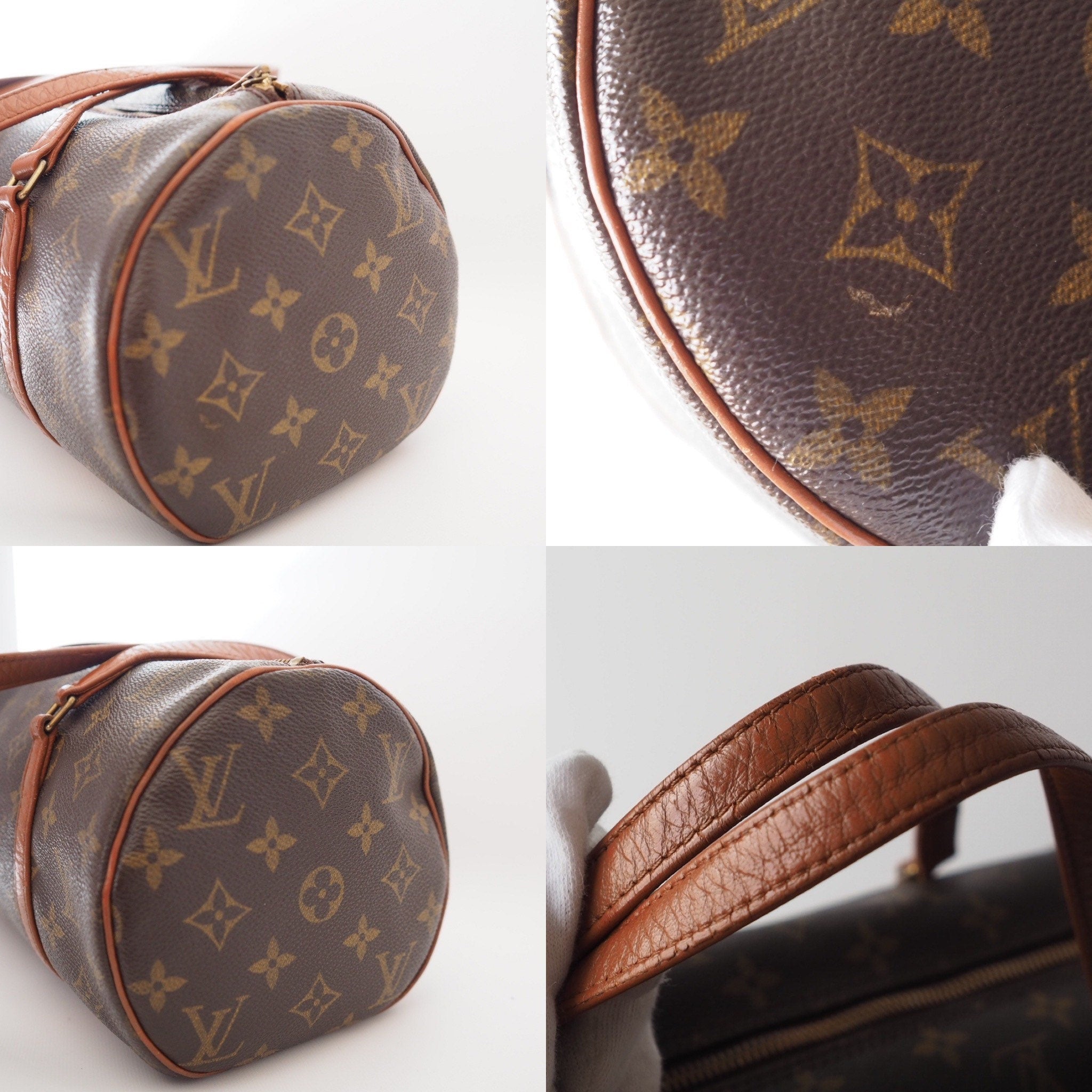 LOUIS VUITTON Monogram Papillon 30 Hand Shoulder Bag M51365 With pouch Authentic