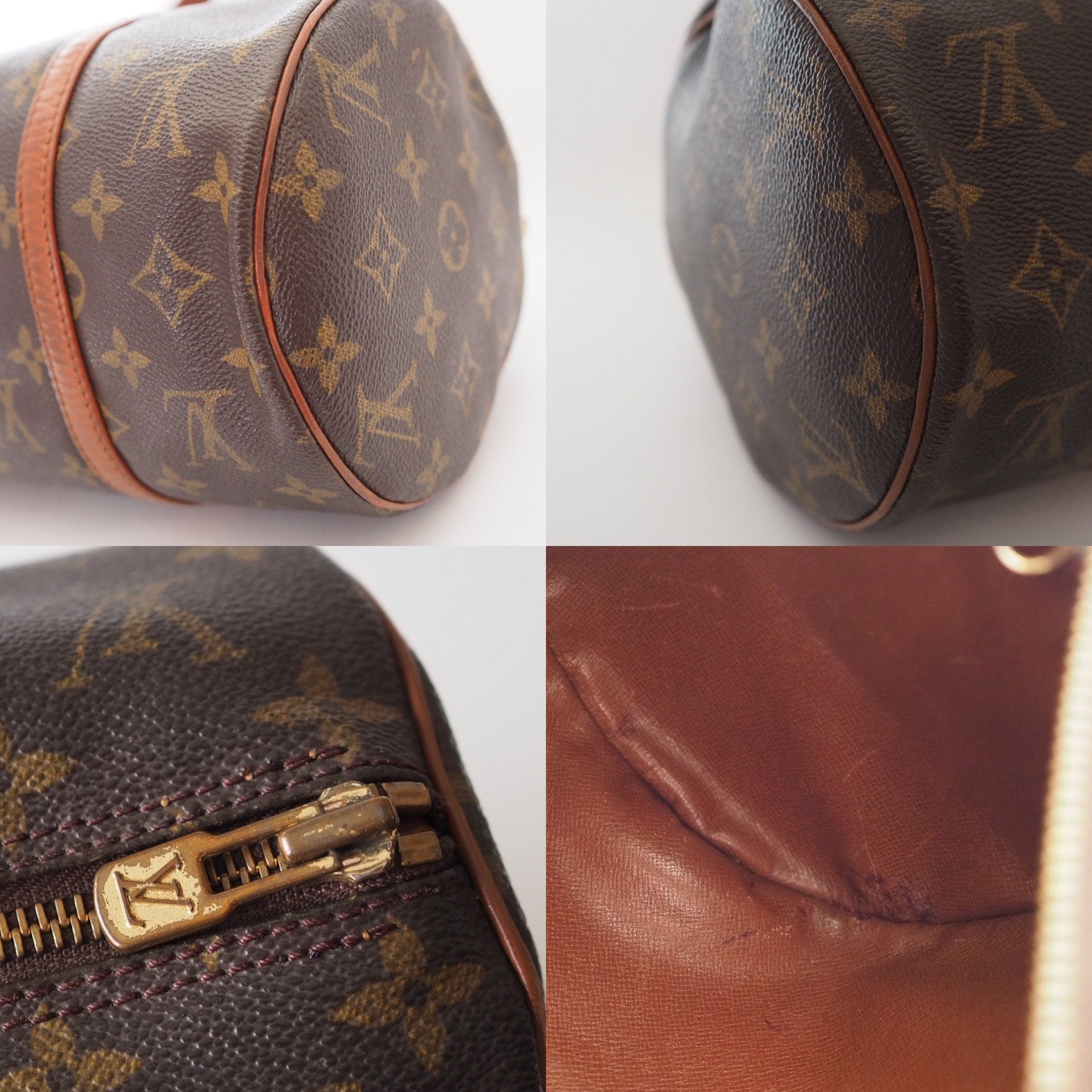 LOUIS VUITTON Monogram Papillon 30 Hand Shoulder Bag M51365 With pouch Authentic