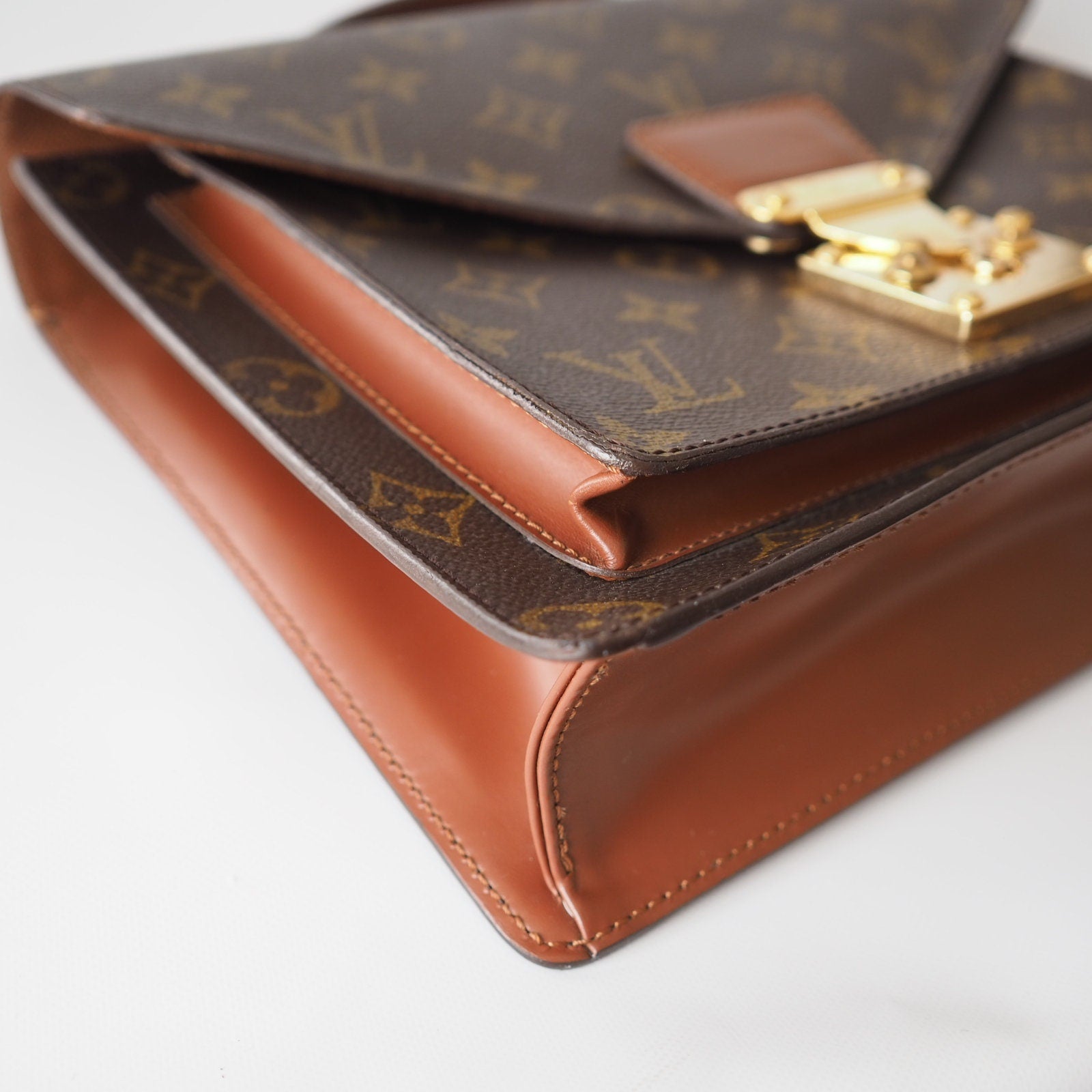 LOUIS VUITTON Monogram Monceau 2way Hand shoulder Bag M51185 Authentic