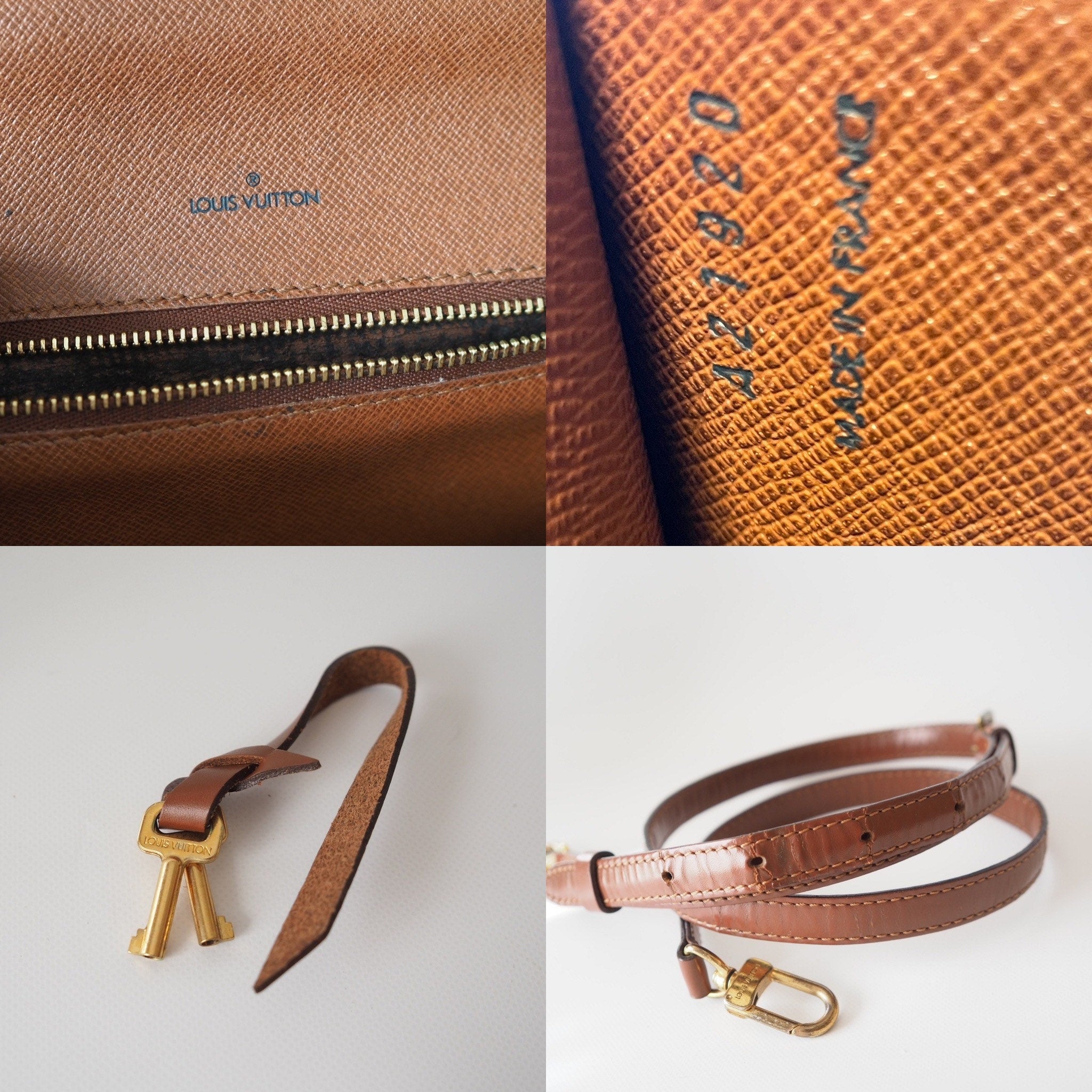 LOUIS VUITTON Monogram Monceau 2way Hand shoulder Bag M51185 Authentic