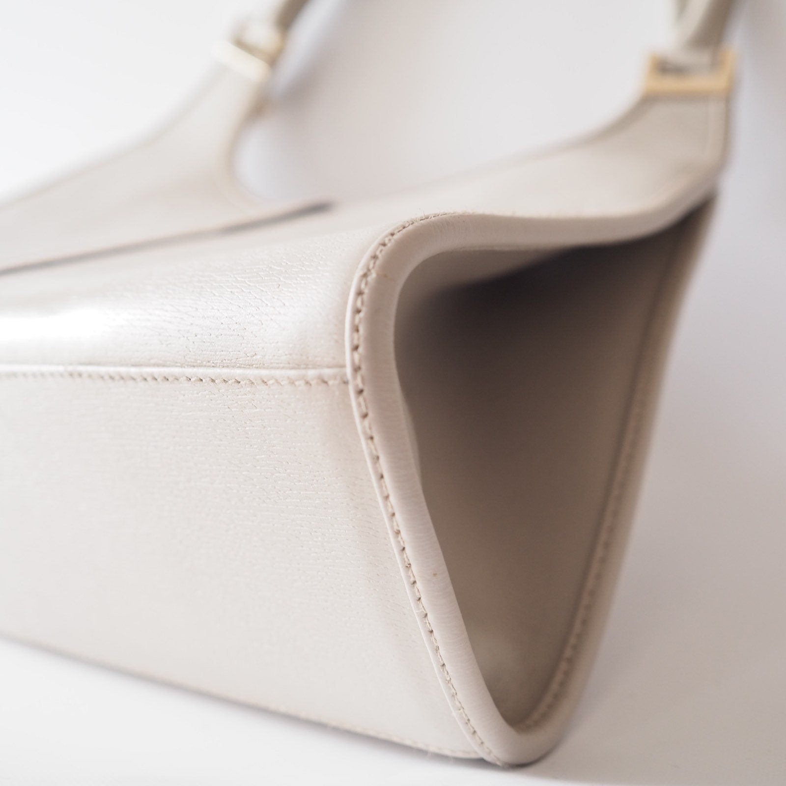 GUCCI Jackie Leather Shoulder Bag Beige Authentic