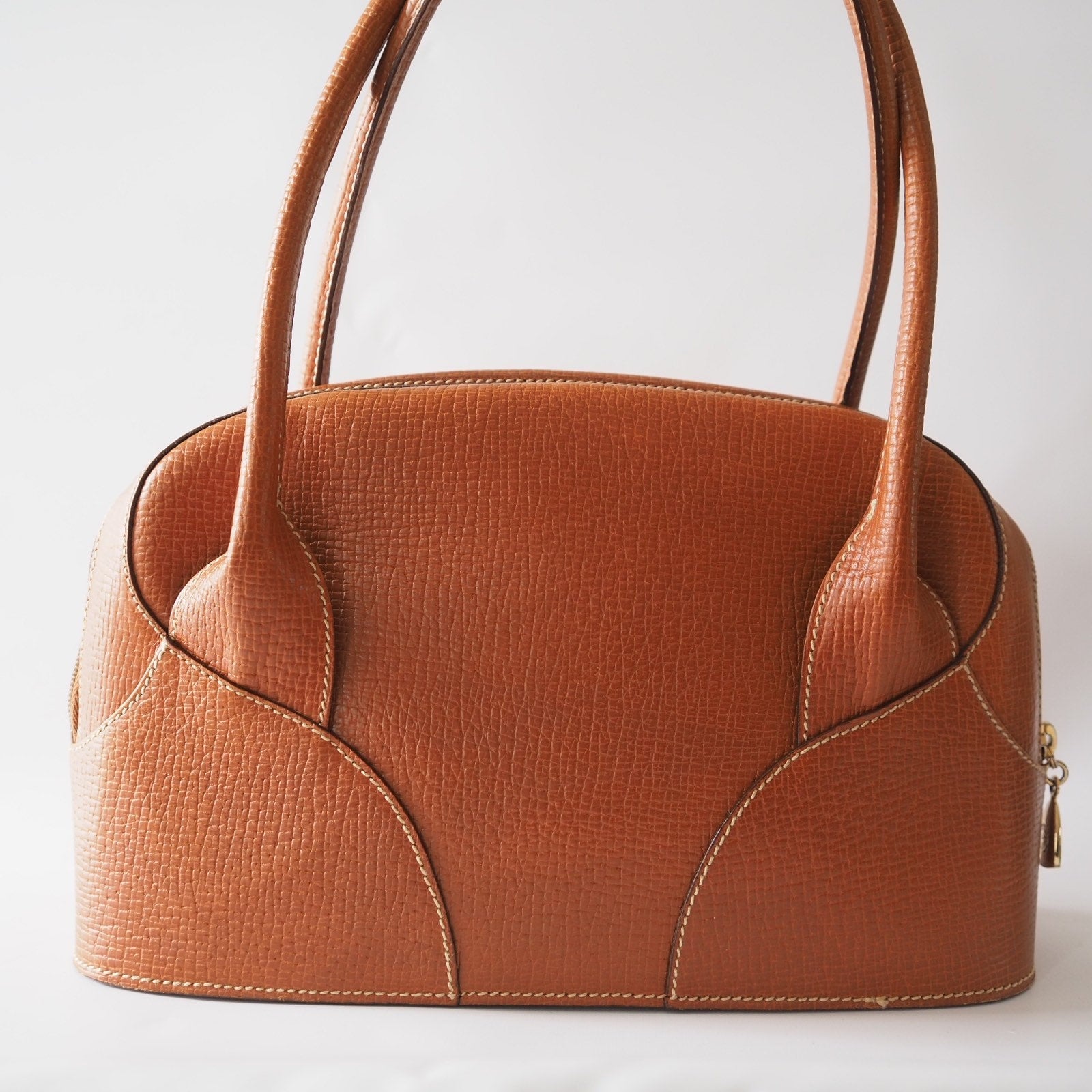 LOEWE Shoulder Bag Leather Brown With Pouch Vintage Authentic