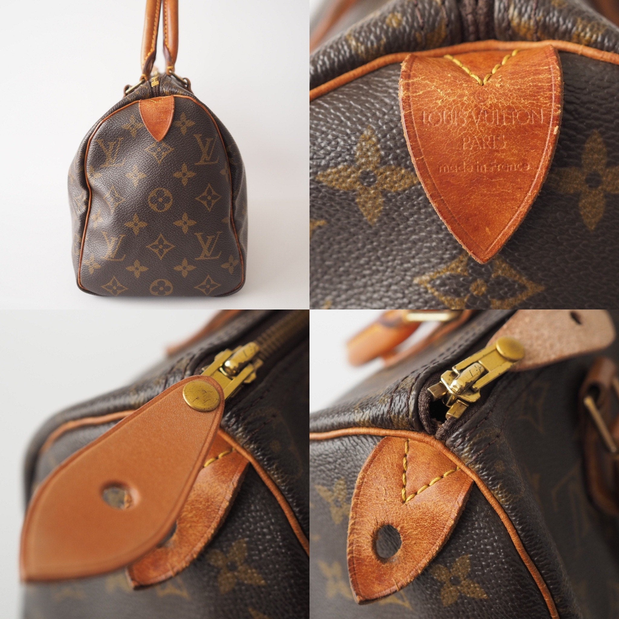 LOUIS VUITTON Speedy 25 Monogram Boston Hand Bag M41528 Purse Authentic
