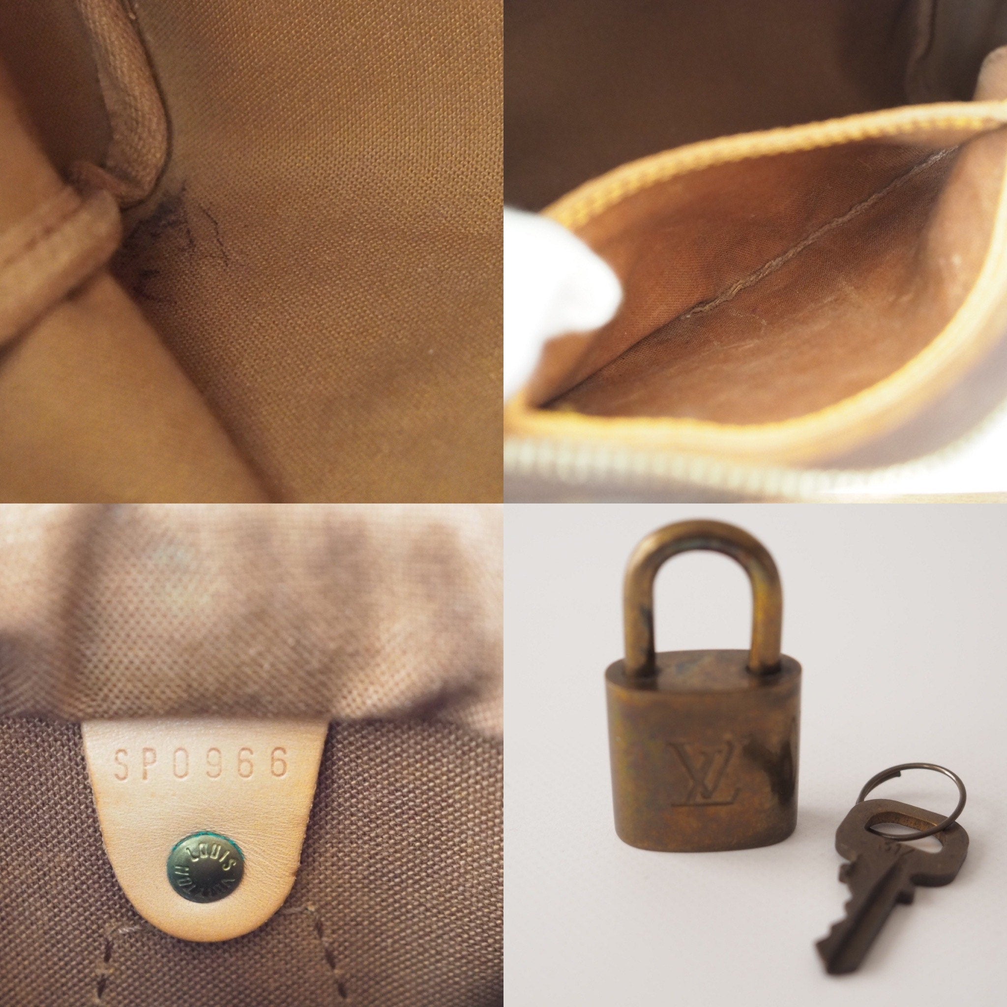 LOUIS VUITTON Speedy 25 Monogram Boston Hand Bag M41528 Purse Authentic