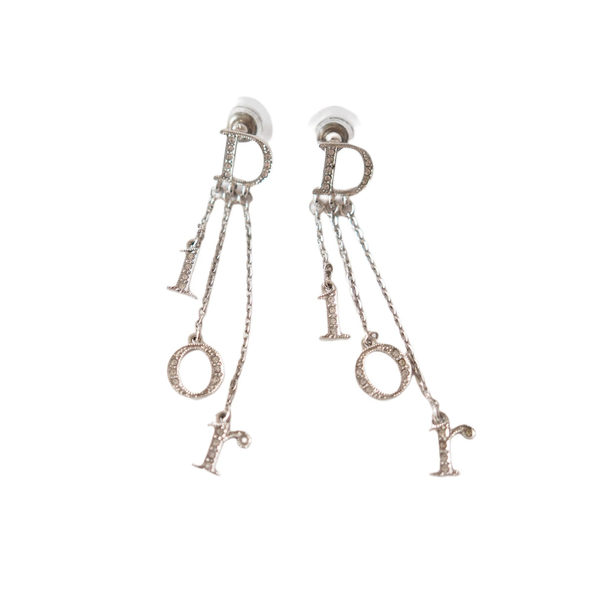 Christian Dior ロゴ ロング ピアス