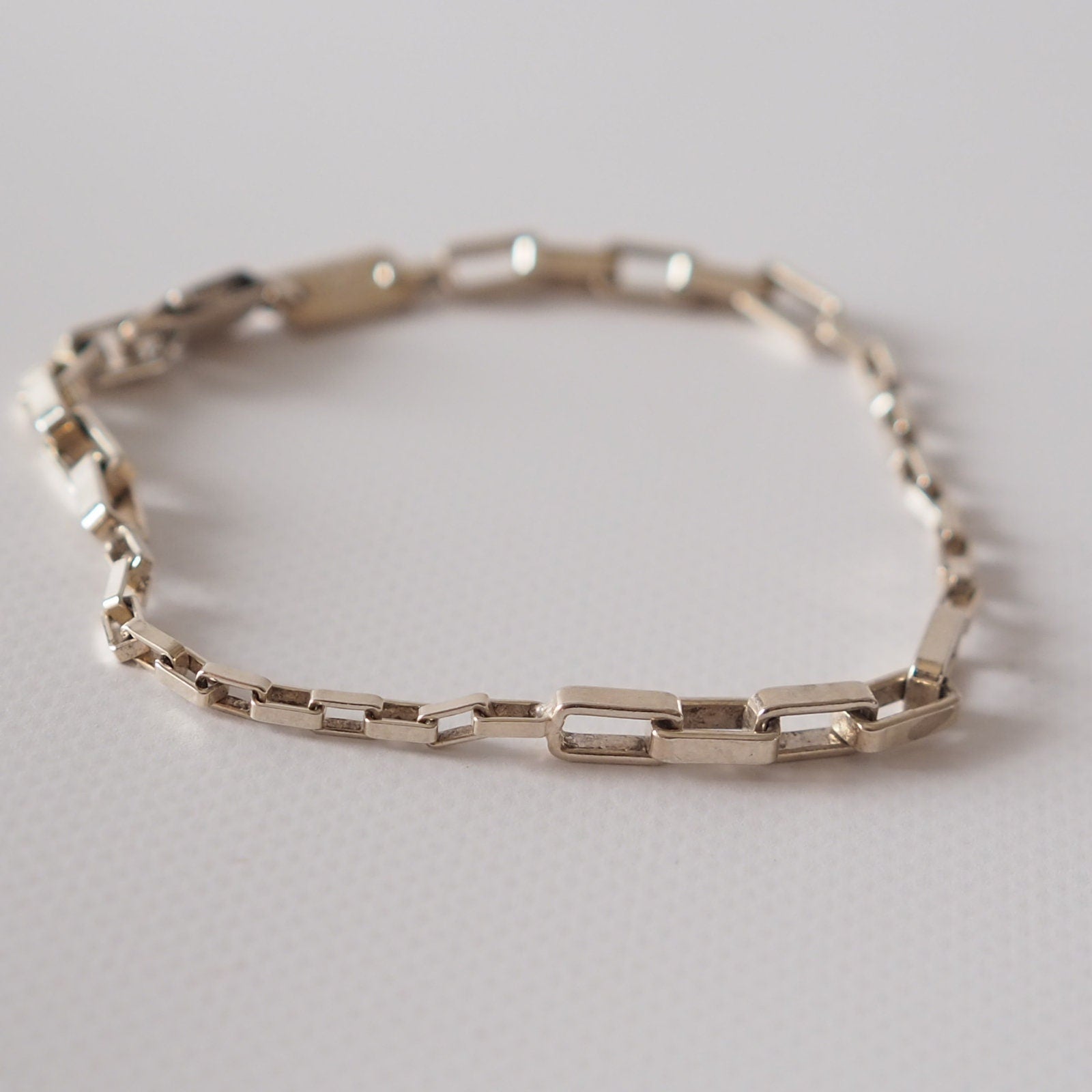 GUCCI Bracelet Chain Vintage Metal Silver 925 Authentic