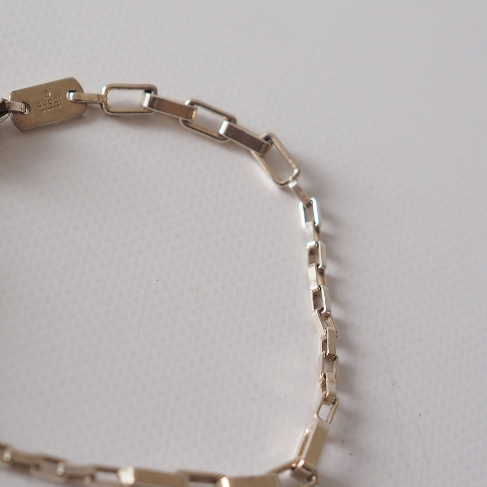 GUCCI Bracelet Chain Vintage Metal Silver 925 Authentic