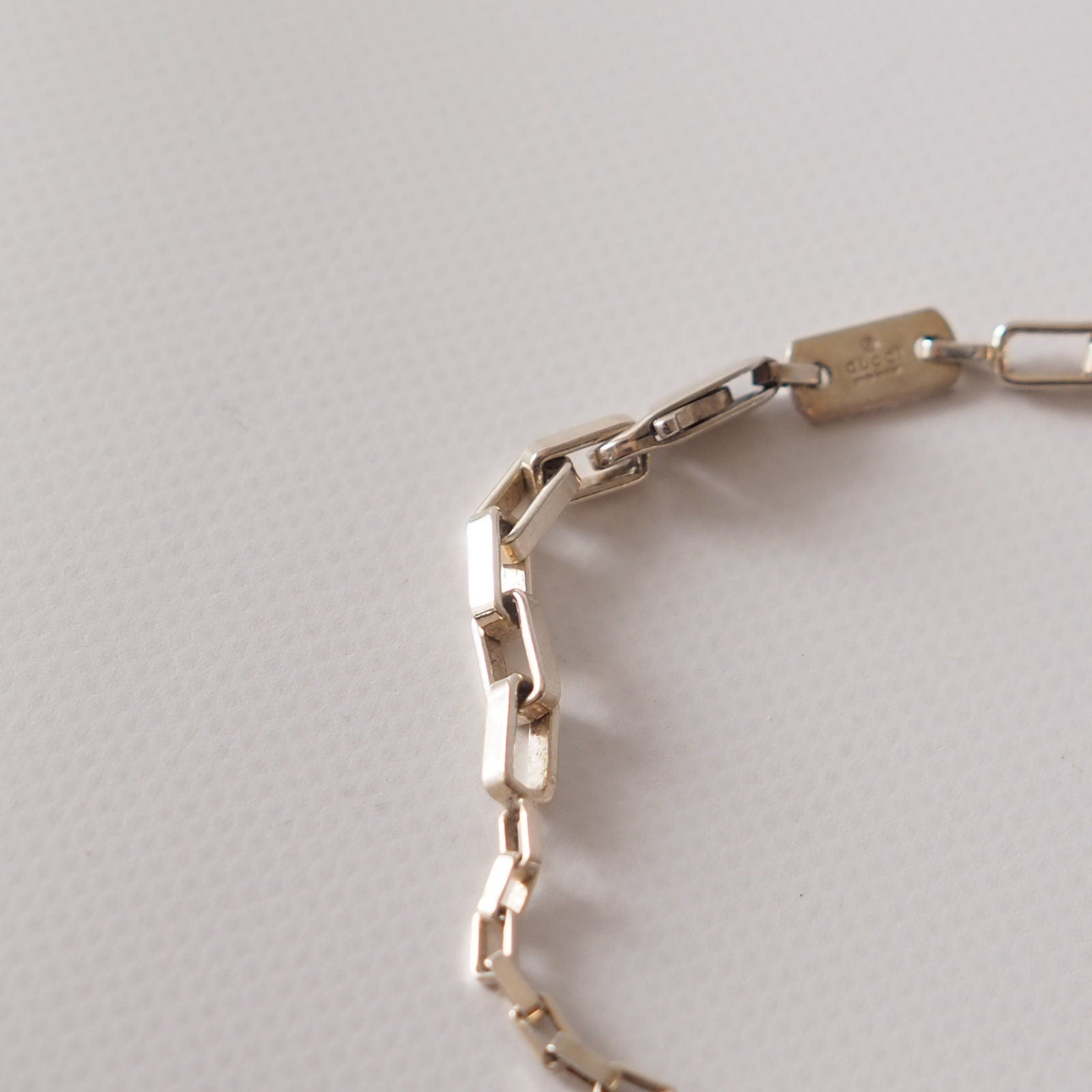 GUCCI Bracelet Chain Vintage Metal Silver 925 Authentic