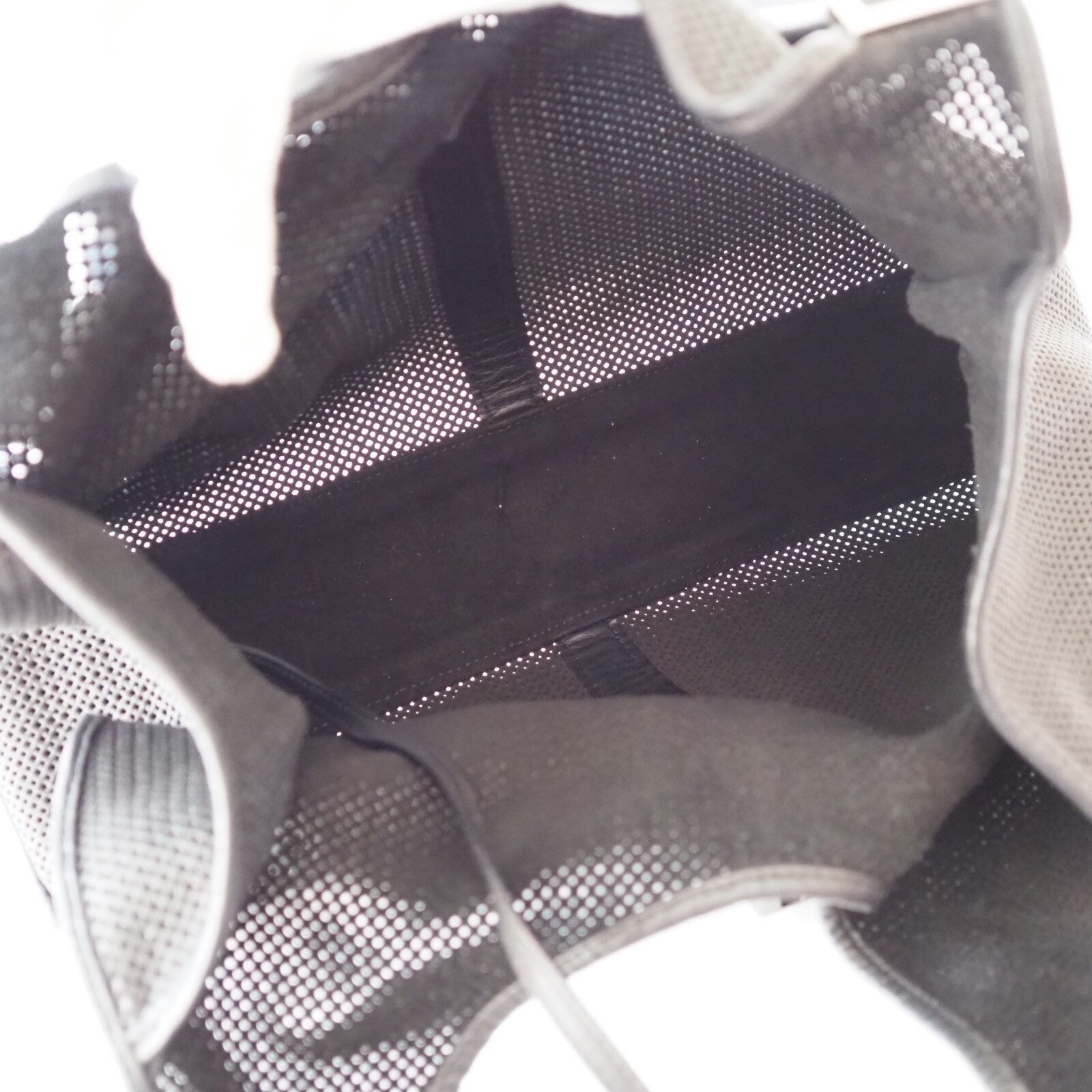 GUCCI Jackie Punching leather Shoulder Bag Black With Pouch Authentic