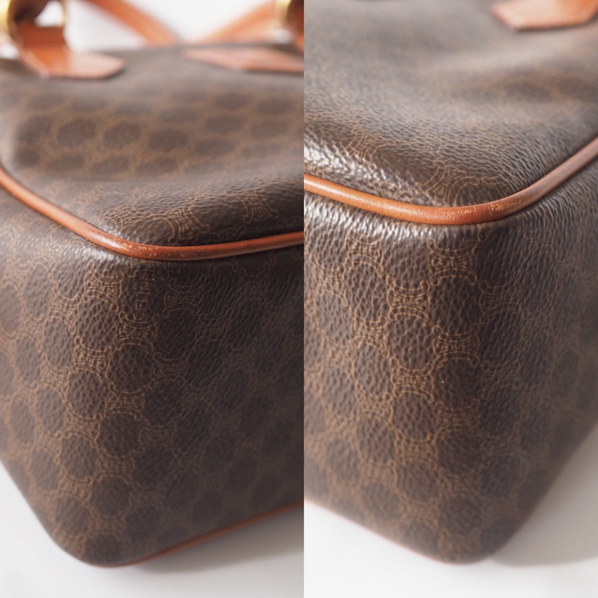 CELINE Macadam 2way Shoulder Hand Bag Authentic Vintage Classical