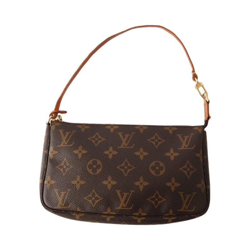 LOUIS VUITTON Monogram Pochette Accessoires Pouch Mini hand Bag Vintage Authentic