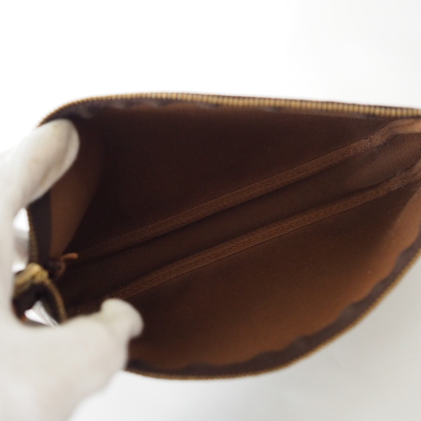 LOUIS VUITTON Monogram Pochette Accessoires Pouch Mini hand Bag Vintage Authentic