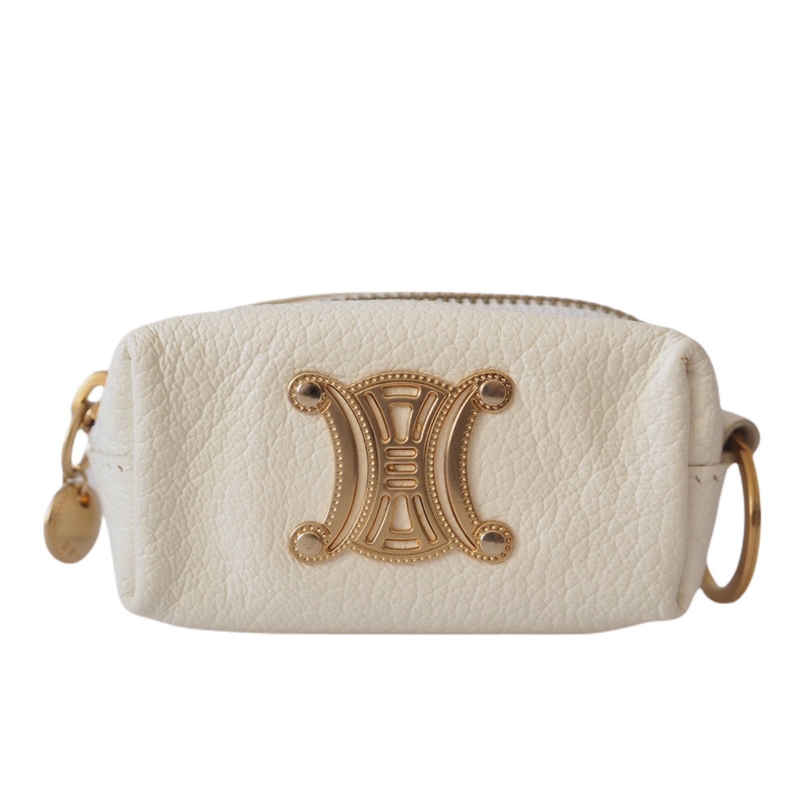 CELINE Macadam Brazon Hand Coin Multi Key Case Vintage Authentic