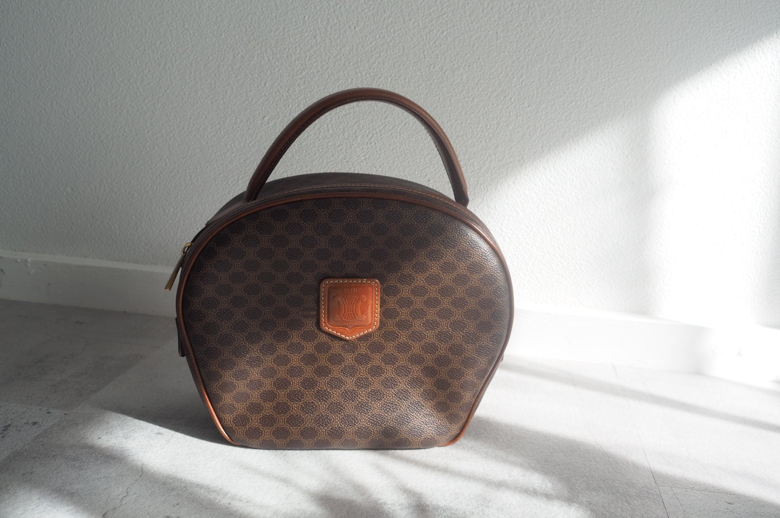 CELINE Macadam 2way Shoulder Hand Bag Authentic Vintage Classical