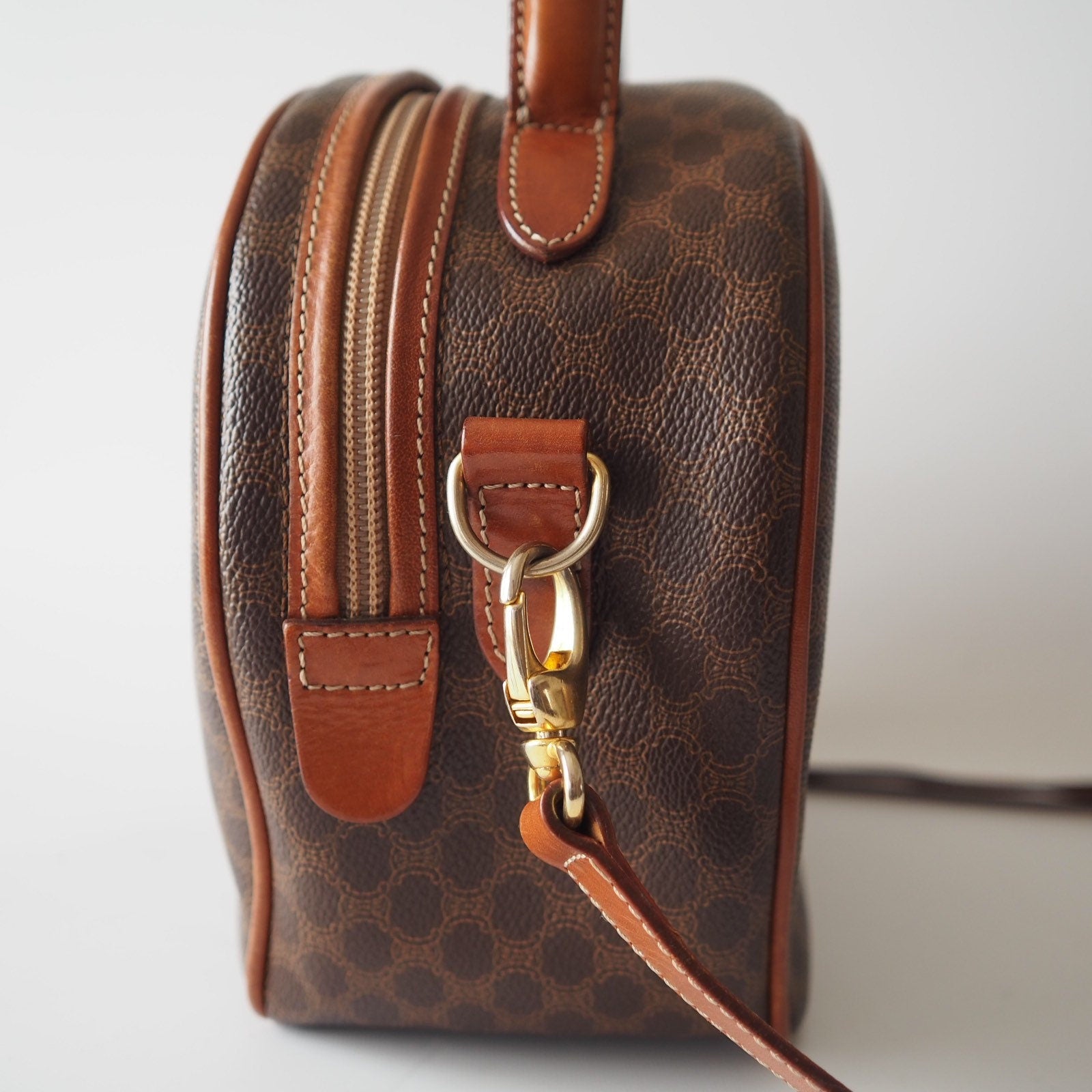 CELINE Macadam 2way Shoulder Hand Bag Authentic Vintage Classical