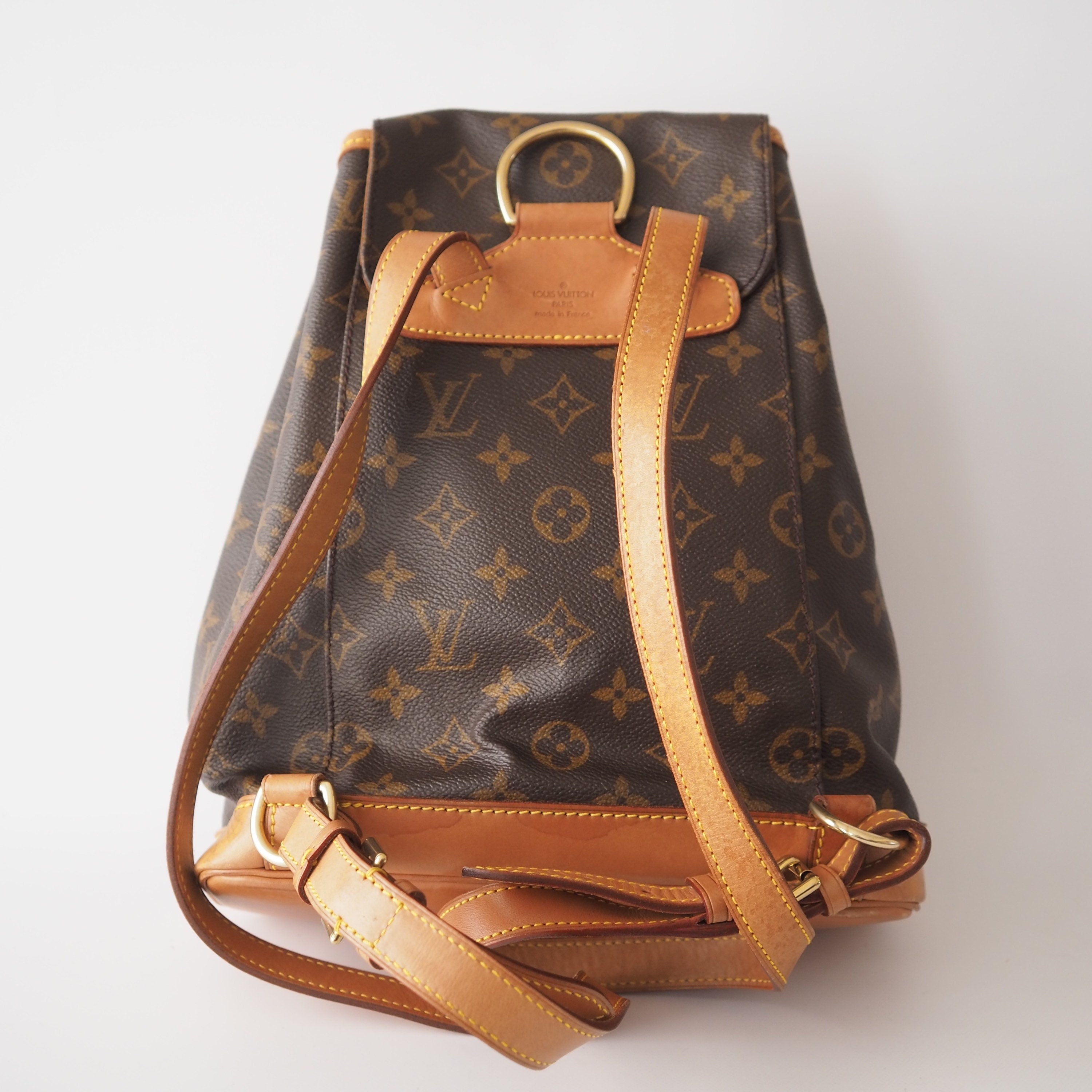 Louis Vuitton Montsouris MM Monogram Backpack Shoulder Bag Authentic