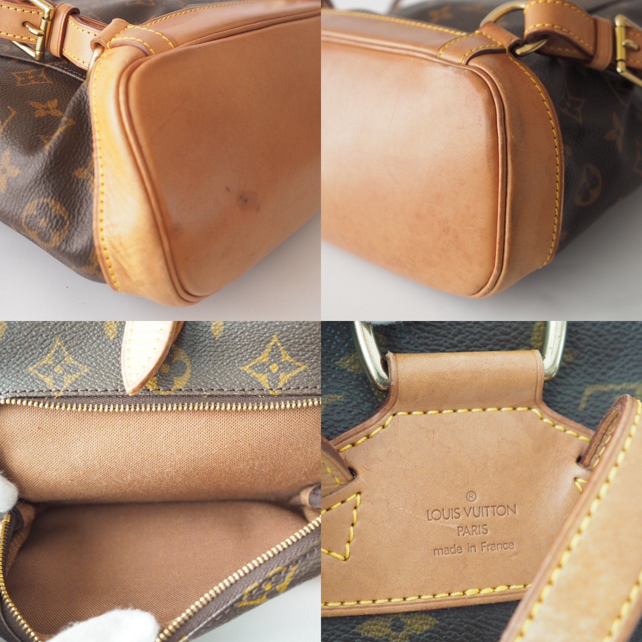 Louis Vuitton Montsouris MM Monogram Backpack Shoulder Bag Authentic