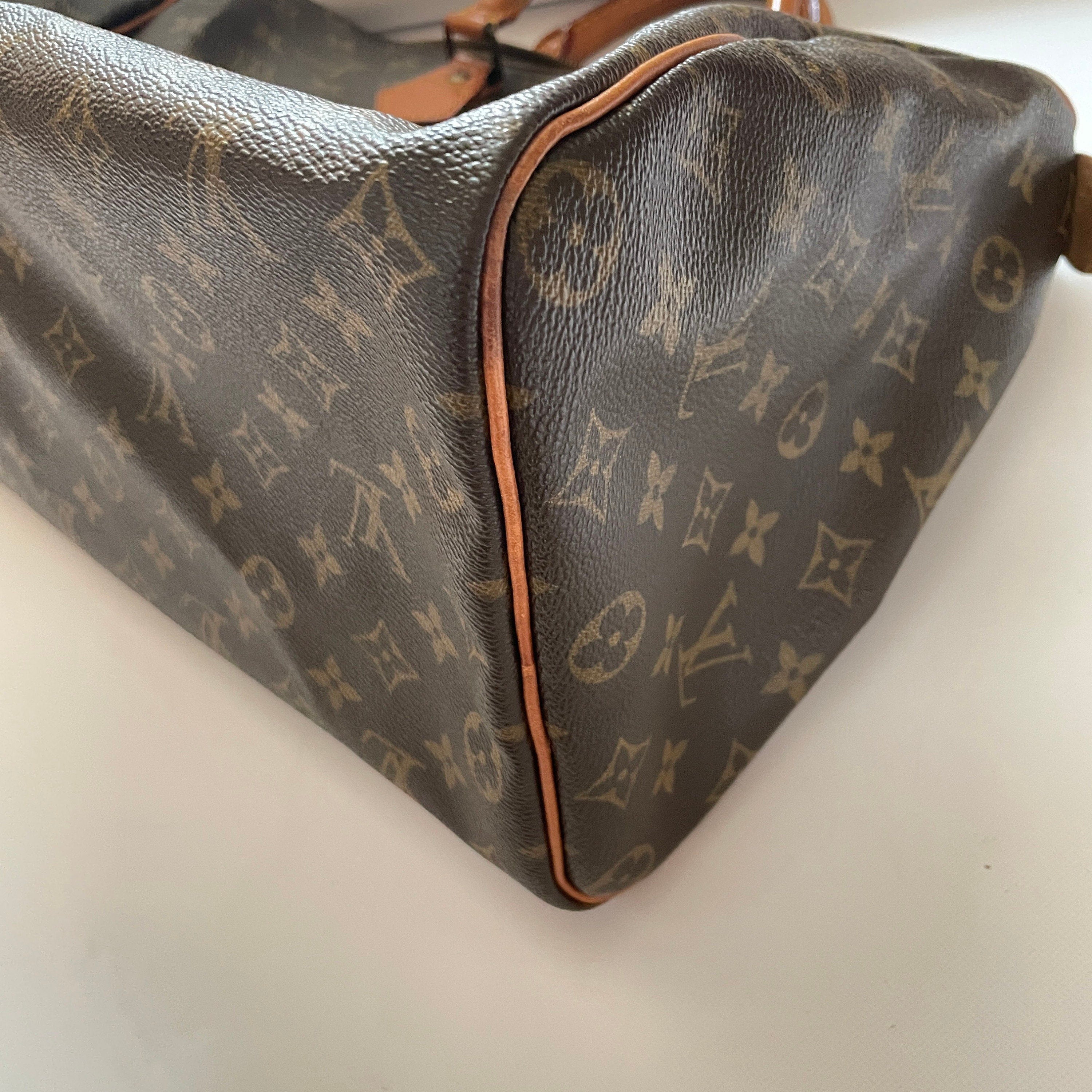 Authentic LOUIS VUITTON Speedy 35 Monogram Boston Hand Bag Purse