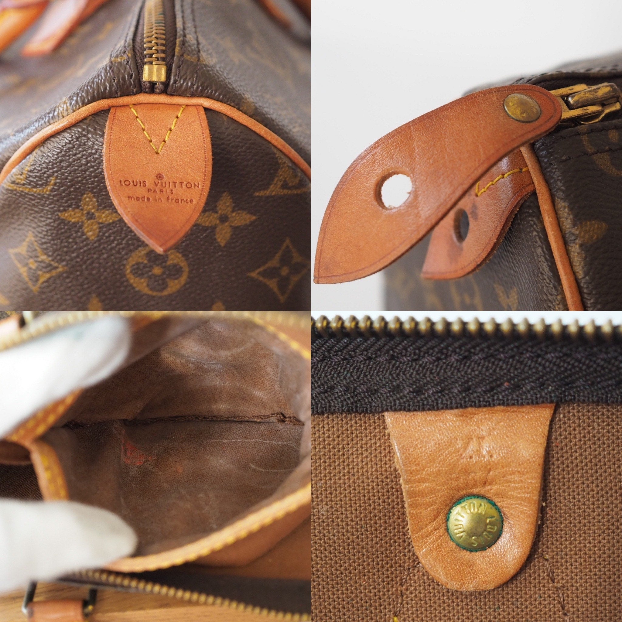 Authentic LOUIS VUITTON Speedy 35 Monogram Boston Hand Bag Purse