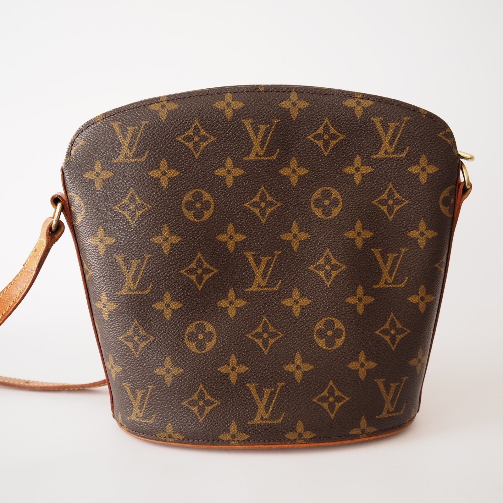 LOUIS VUITTON Monogram Shoulder Bag Drouot M51290 Browns LV Vintage Authentic