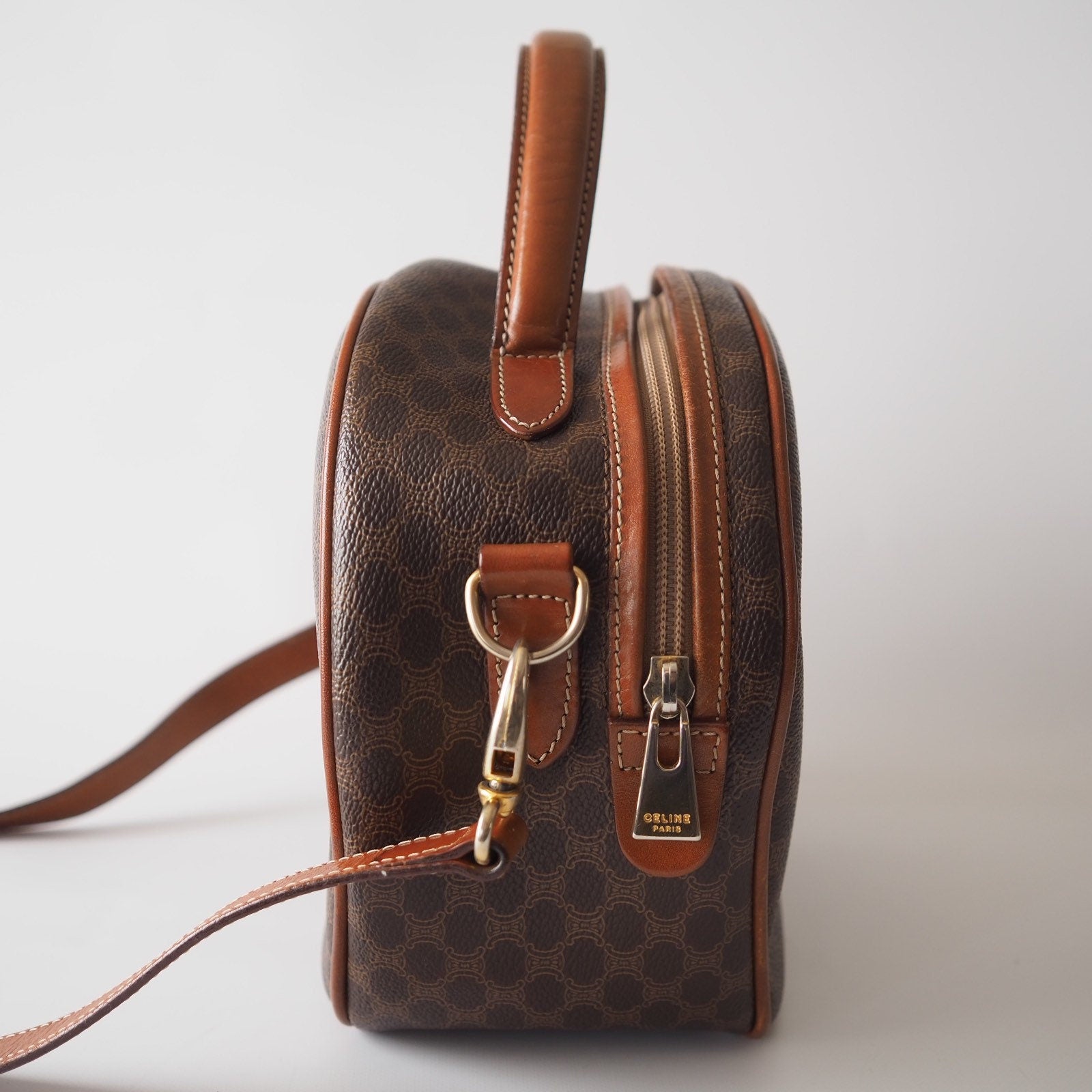 CELINE Macadam 2way Shoulder Hand Bag Authentic Vintage Classical