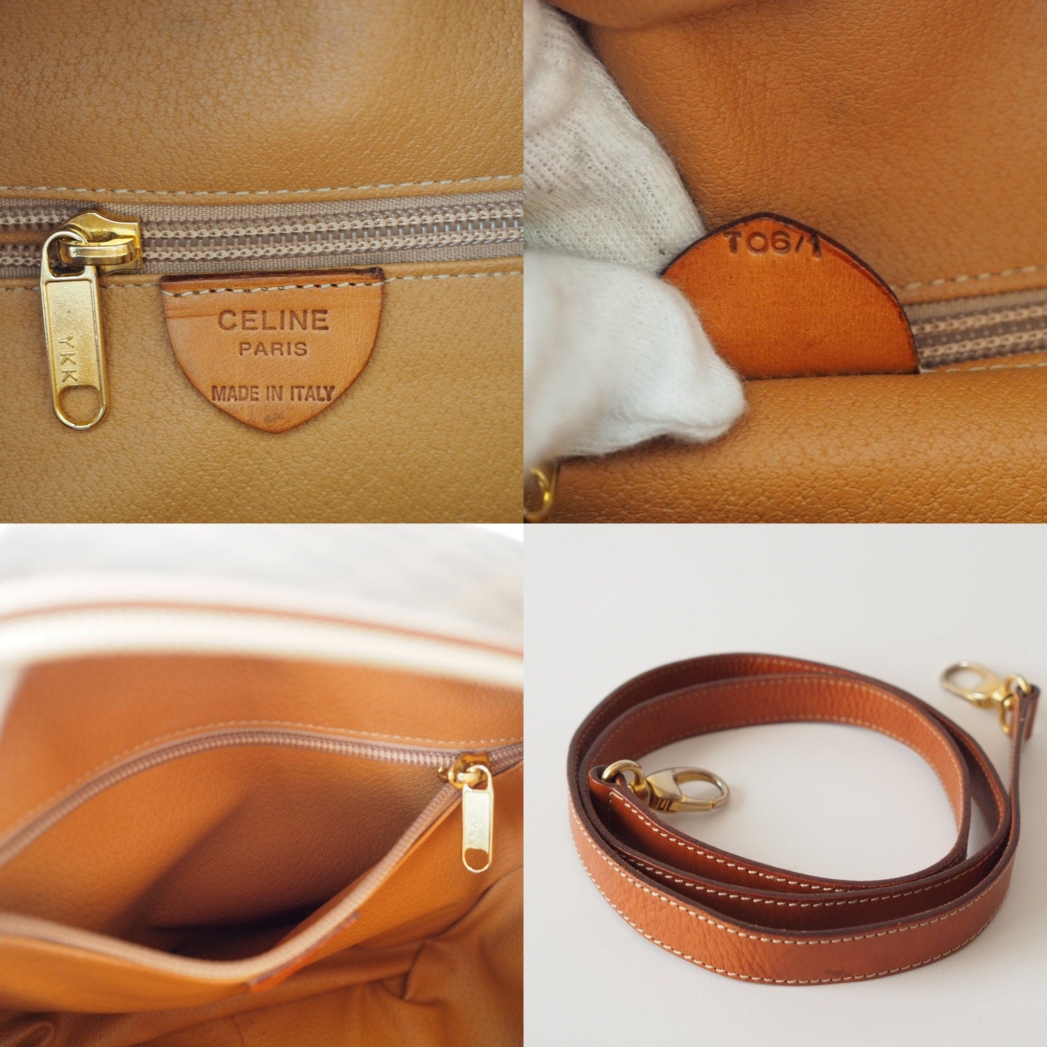 CELINE Macadam 2way Shoulder Hand Bag Authentic Vintage Classical