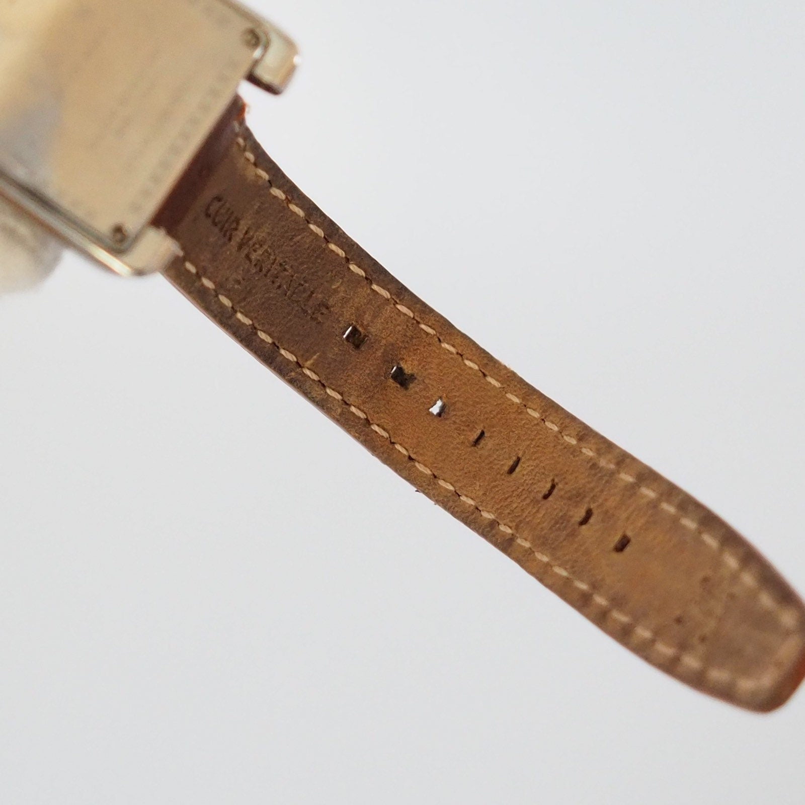 CELINE Watch Wristwatch Square Face Macadam Logo Silver Color Steel Quartz Vintage