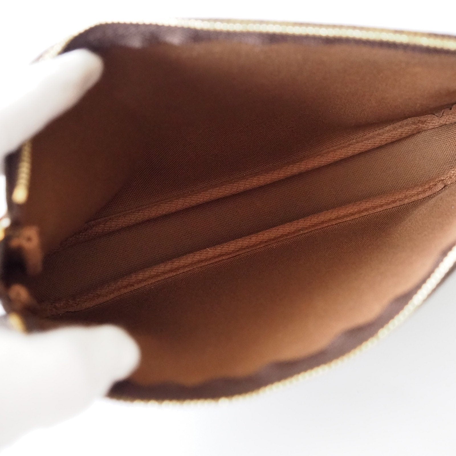 LOUIS VUITTON Monogram Pochette Accessoires Pouch Mini hand Bag Vintage Authentic