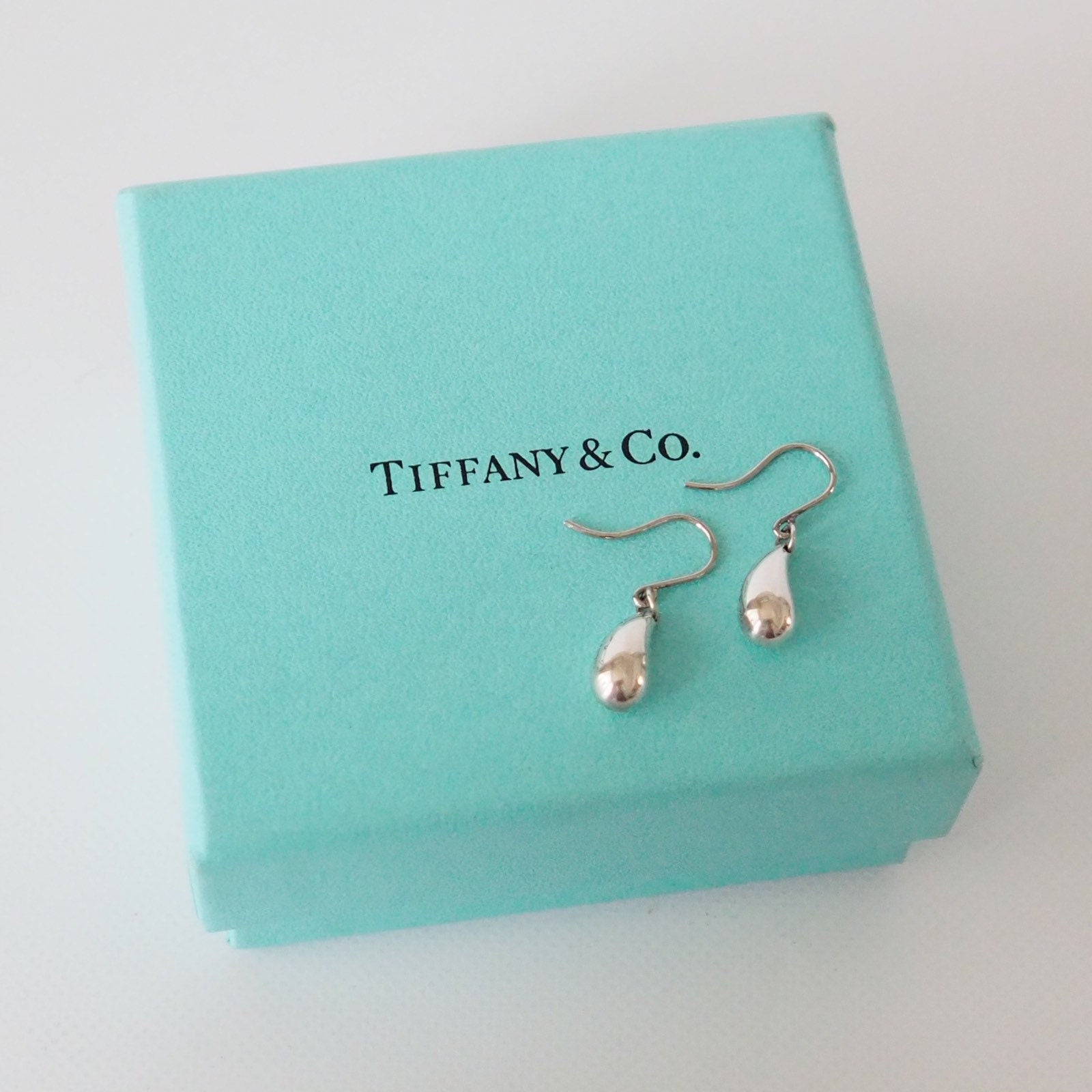Tiffany & Co Drop Earrings Pierces Sterling Silver 925 Box