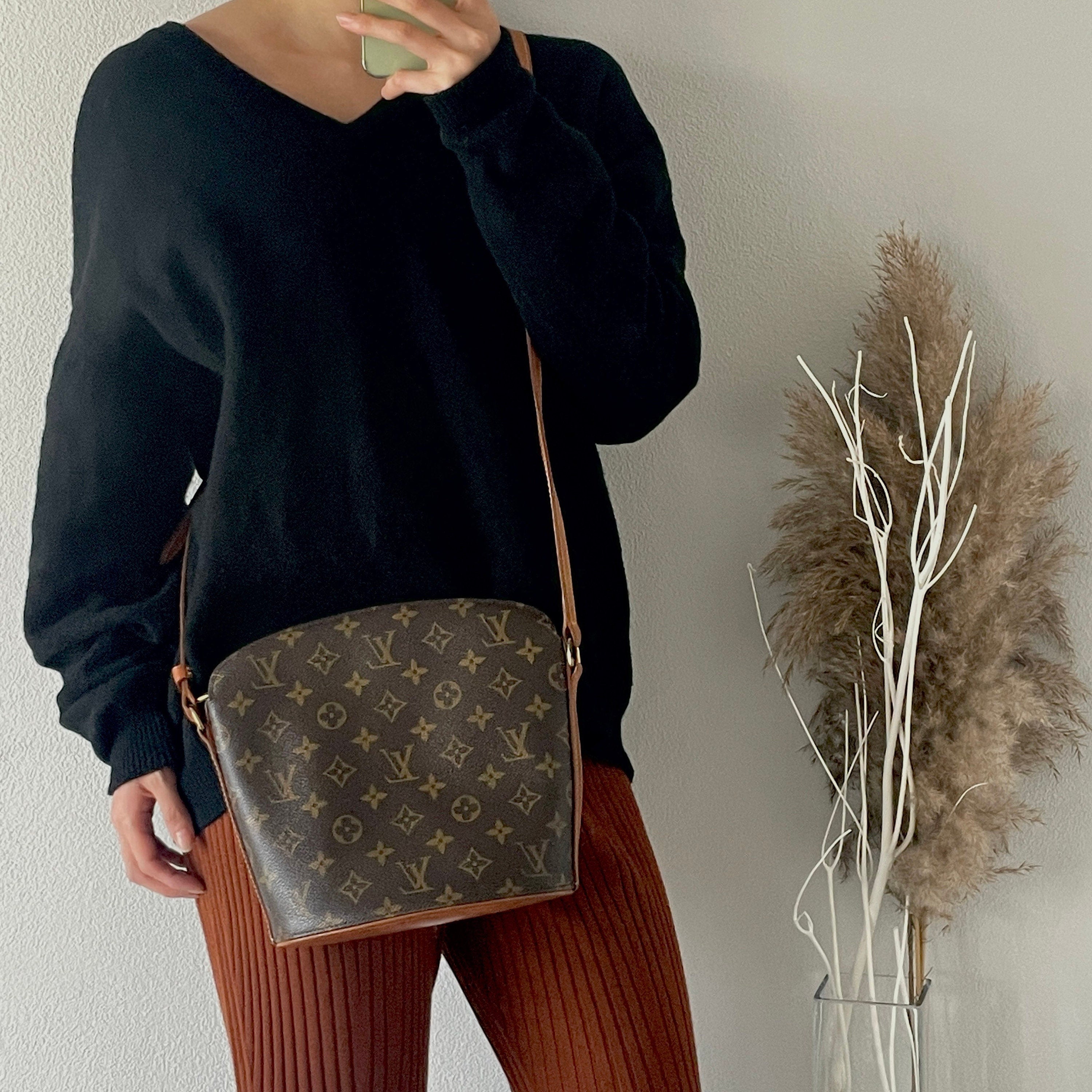 LOUIS VUITTON Monogram Shoulder Bag Drouot M51290 Browns LV Vintage Authentic