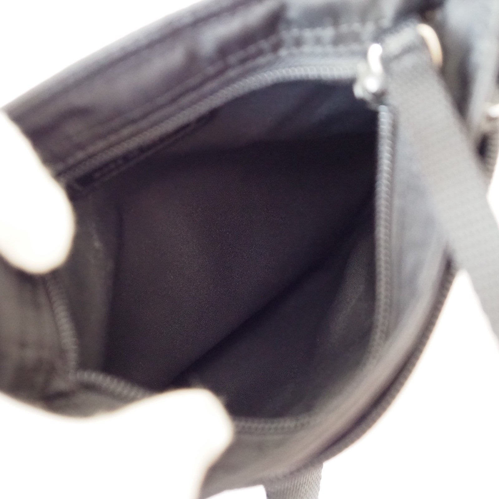 PRADA Nylon Shoulder Bag Sakosh Black Logo Authentic