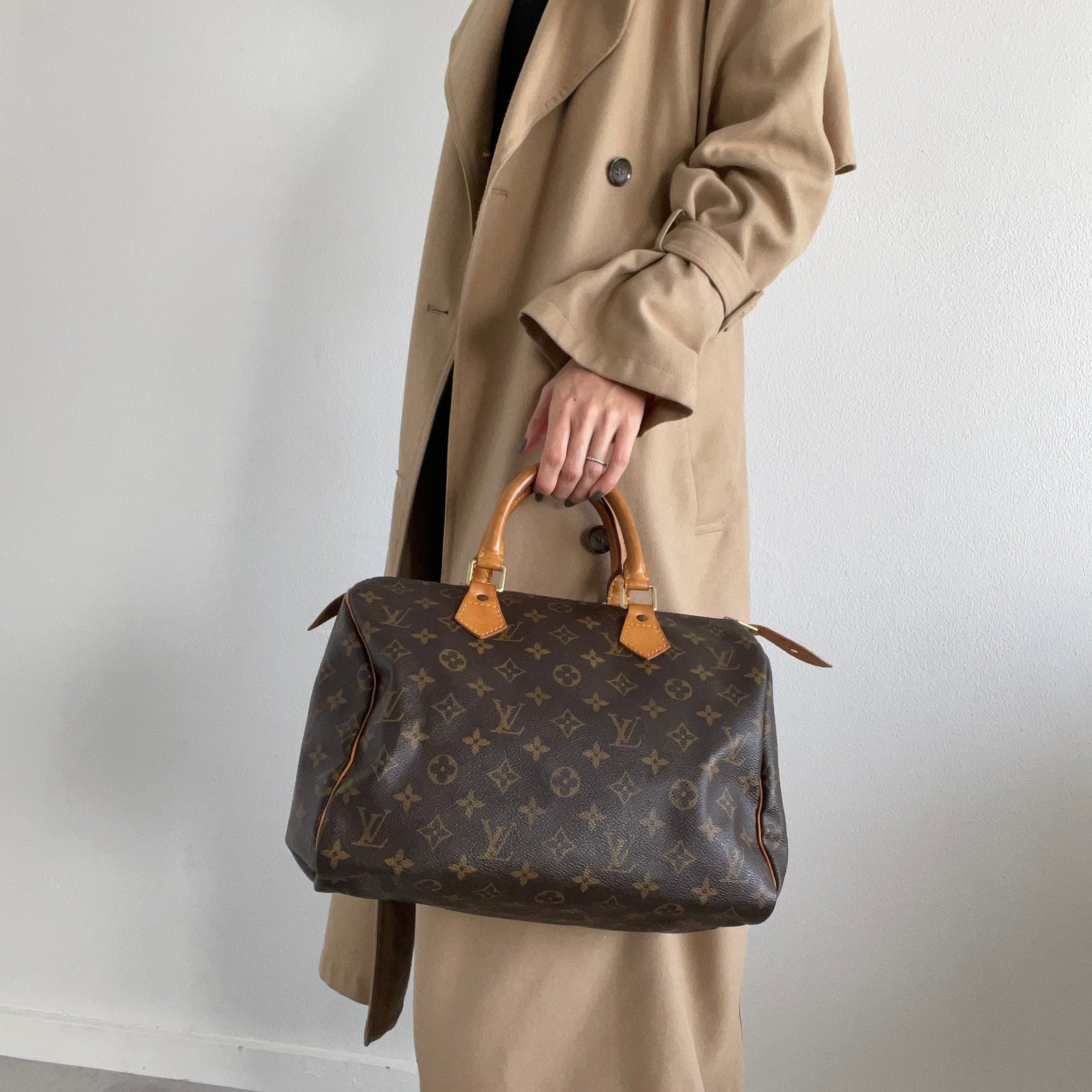 LOUIS VUITTON Speedy 30 Monogram Boston Hand Bag Purse Authentic