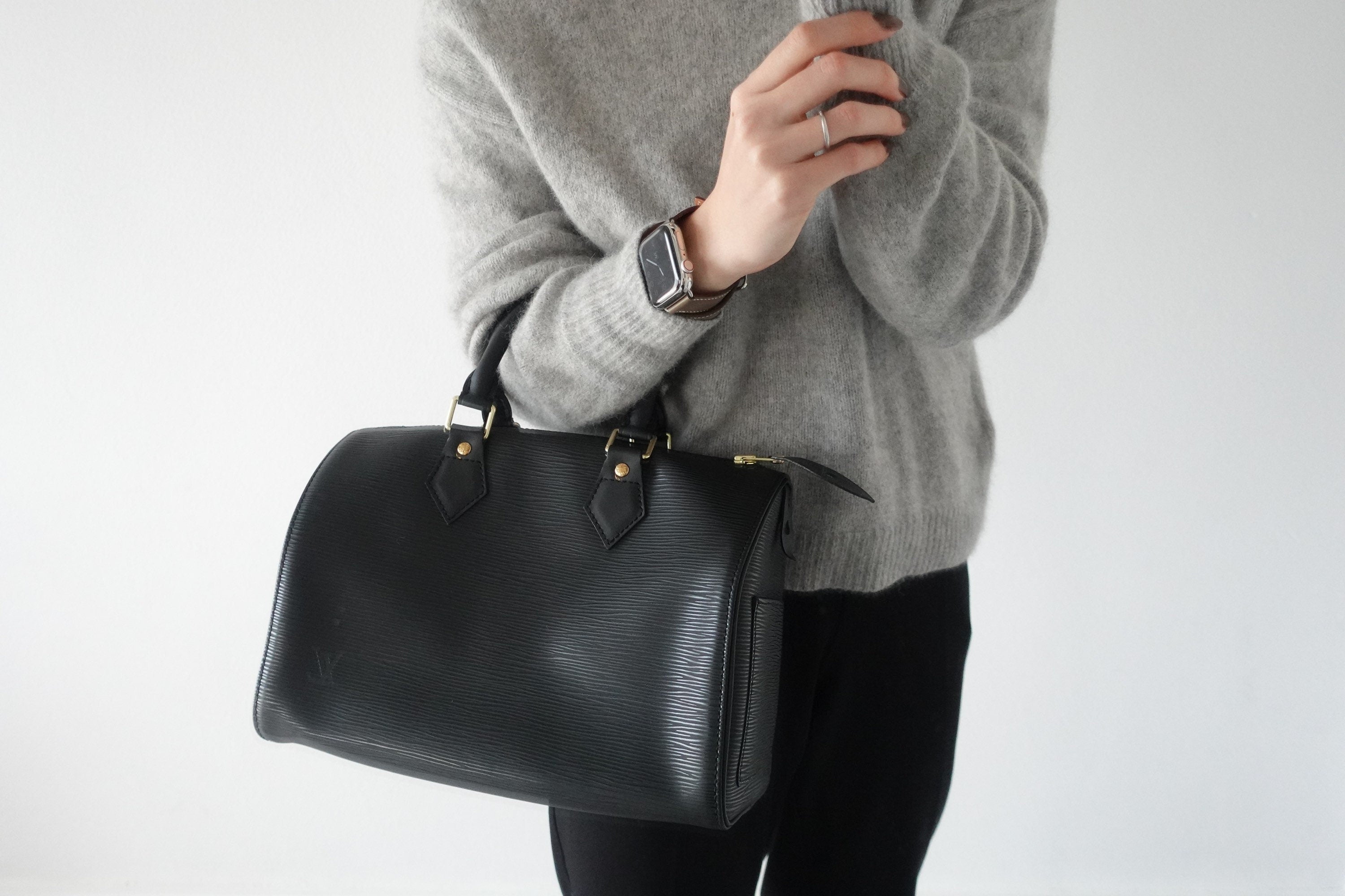 LOUIS VUITTON Speedy 25 Epi Boston Hand Bag M43013 Purse Authentic