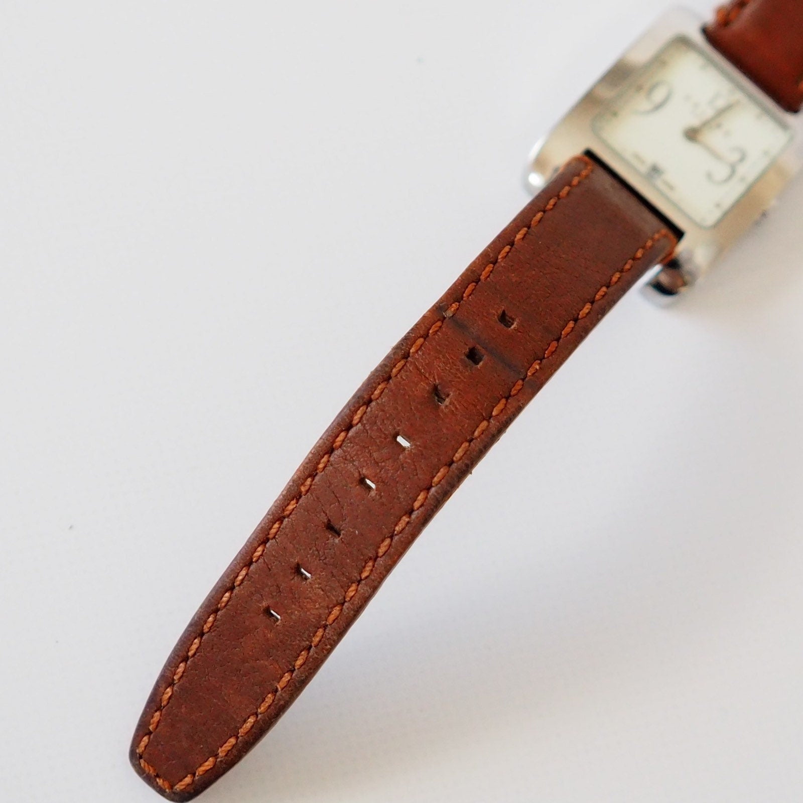 CELINE Watch Wristwatch Square Face Macadam Logo Silver Color Steel Quartz Vintage