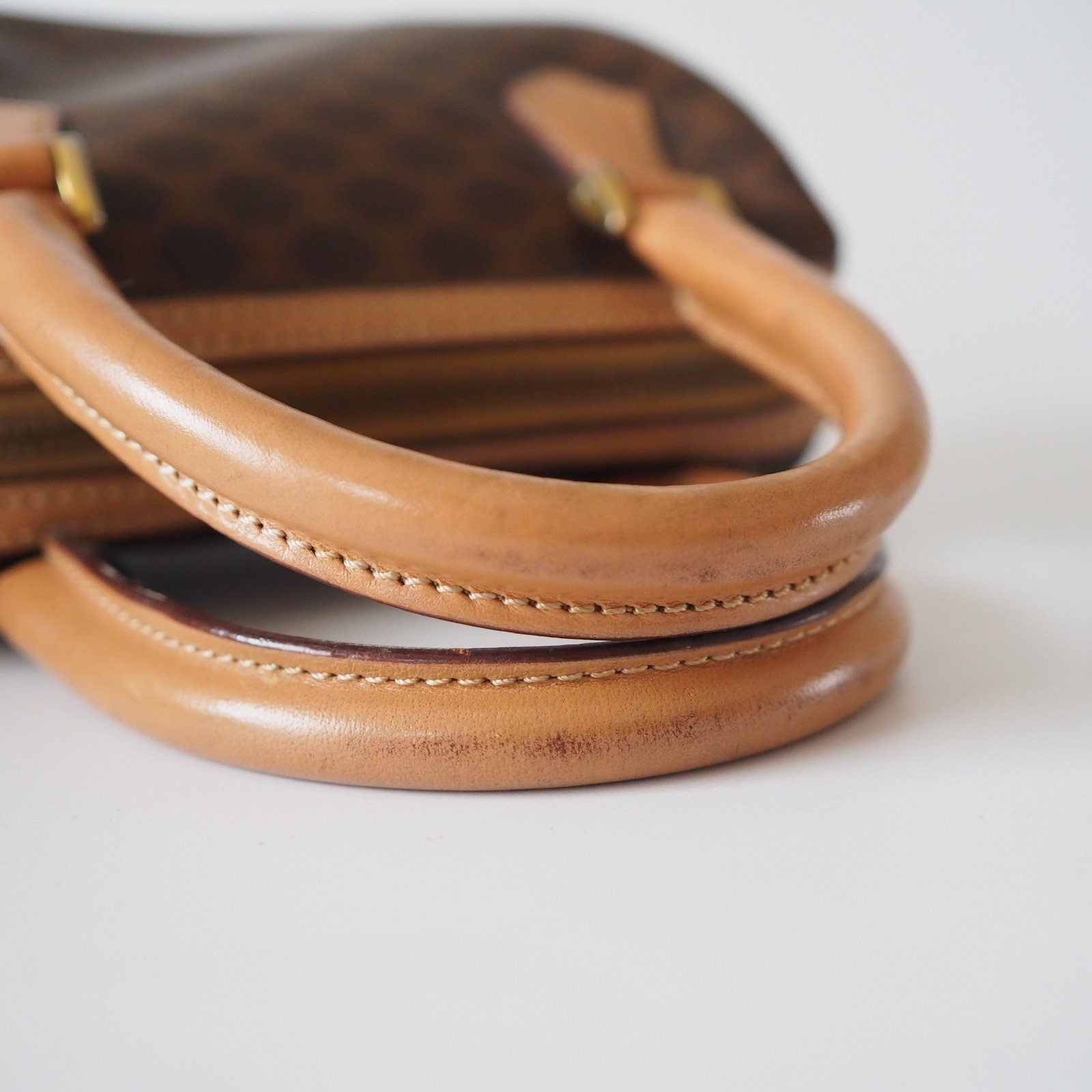 CELINE Macadam 2way Mini Shoulder Boston Bag Authentic Vintage Classical