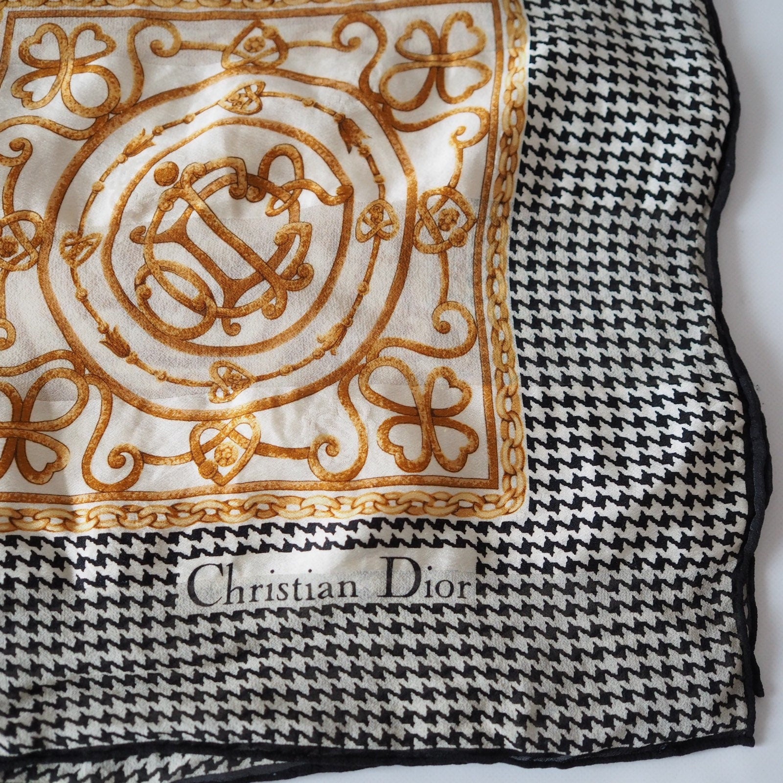 Christian Dior Scarf Black Authentic