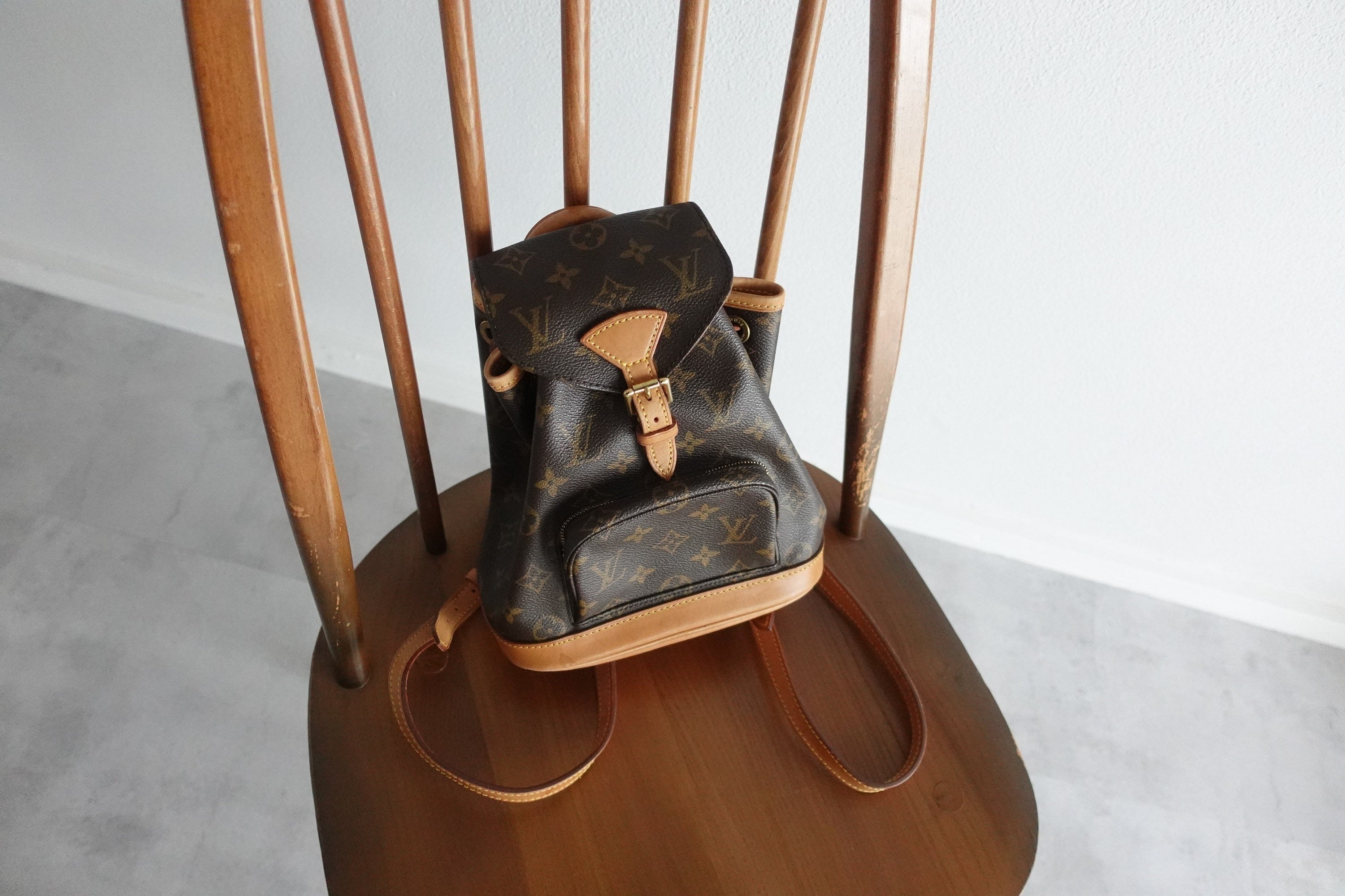 LOUIS VUITTON Monogram Mini Montsouris PM Unisex Backpack Authentic