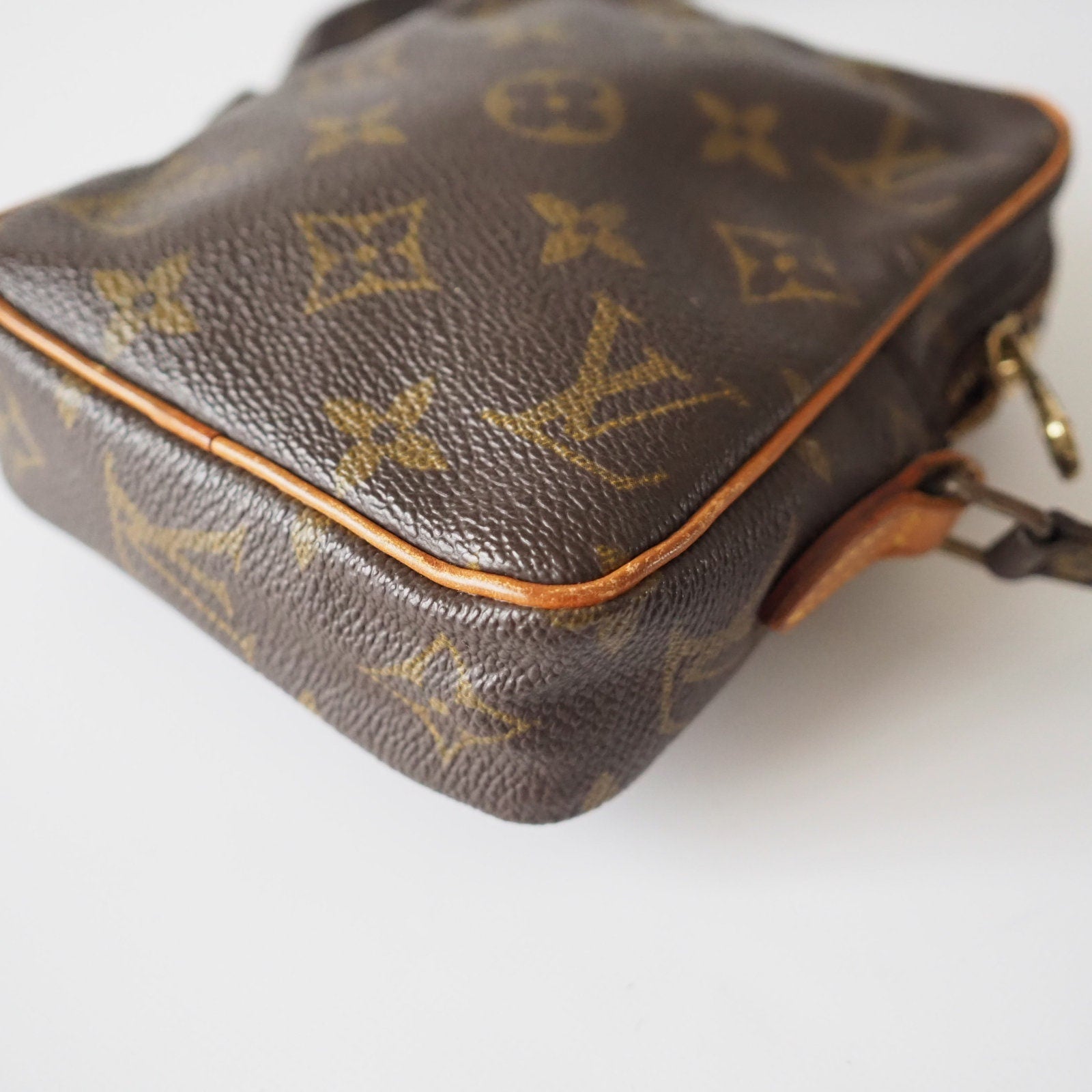 LOUIS VUITTON Shoulder Bag Mini Danube Browns Monogram vintage lv Authentic