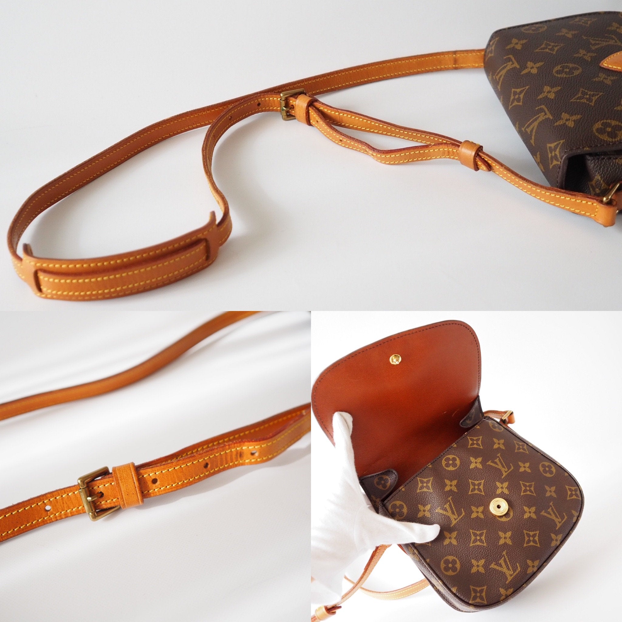 LOUIS VUITTON Monogram Saint Cloud MM Shoulder Bag lV Authentic