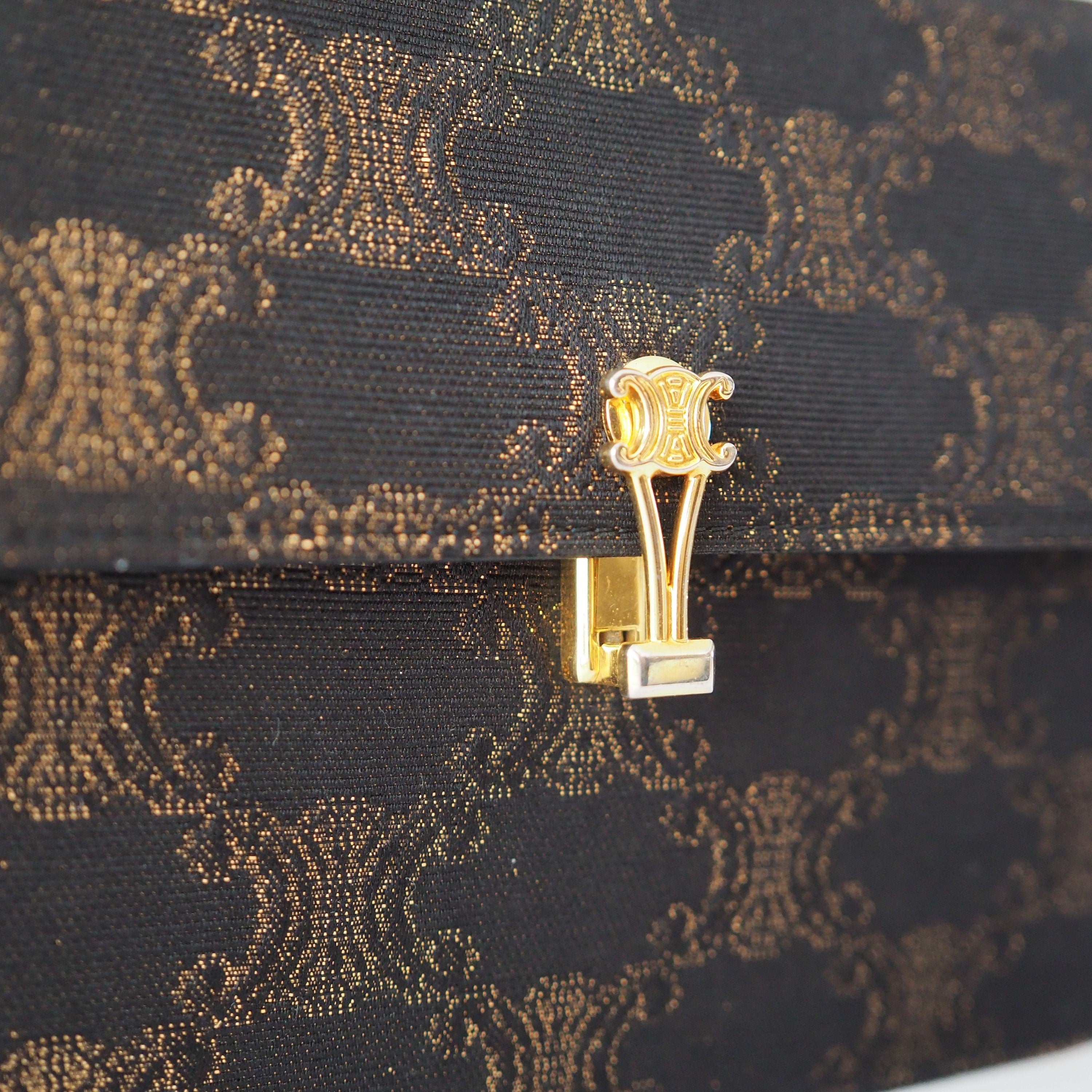 CELINE Macadam Chain Shoulder bag Party Bag Authentic Vintage Classical