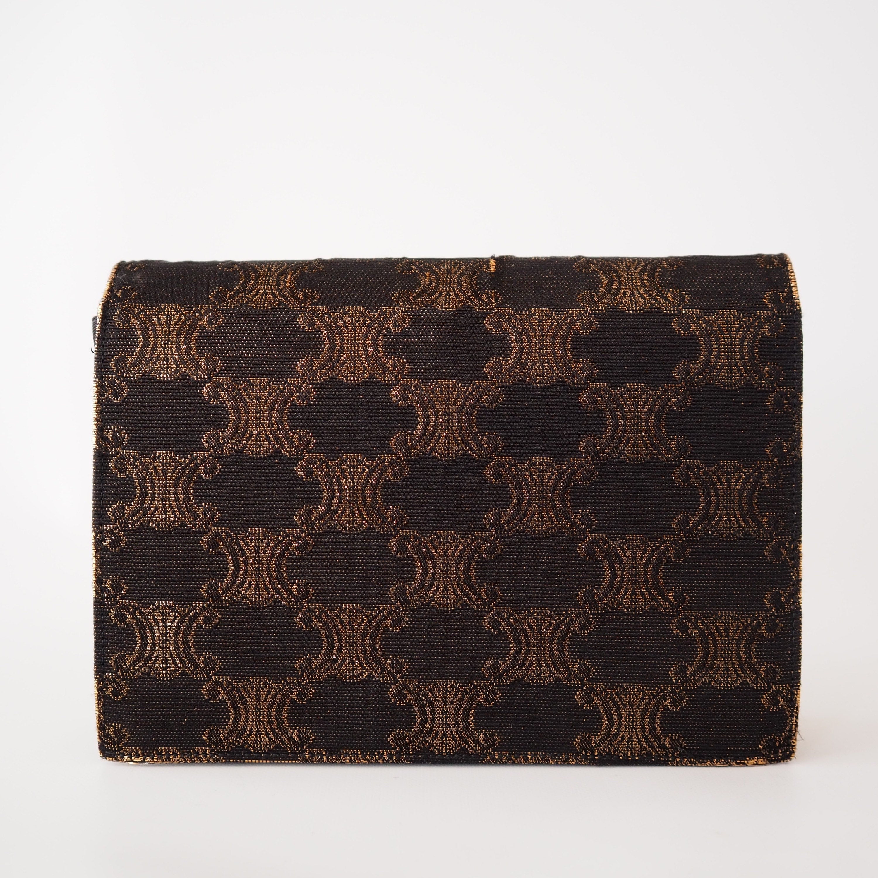 CELINE Macadam Chain Shoulder bag Party Bag Authentic Vintage Classical