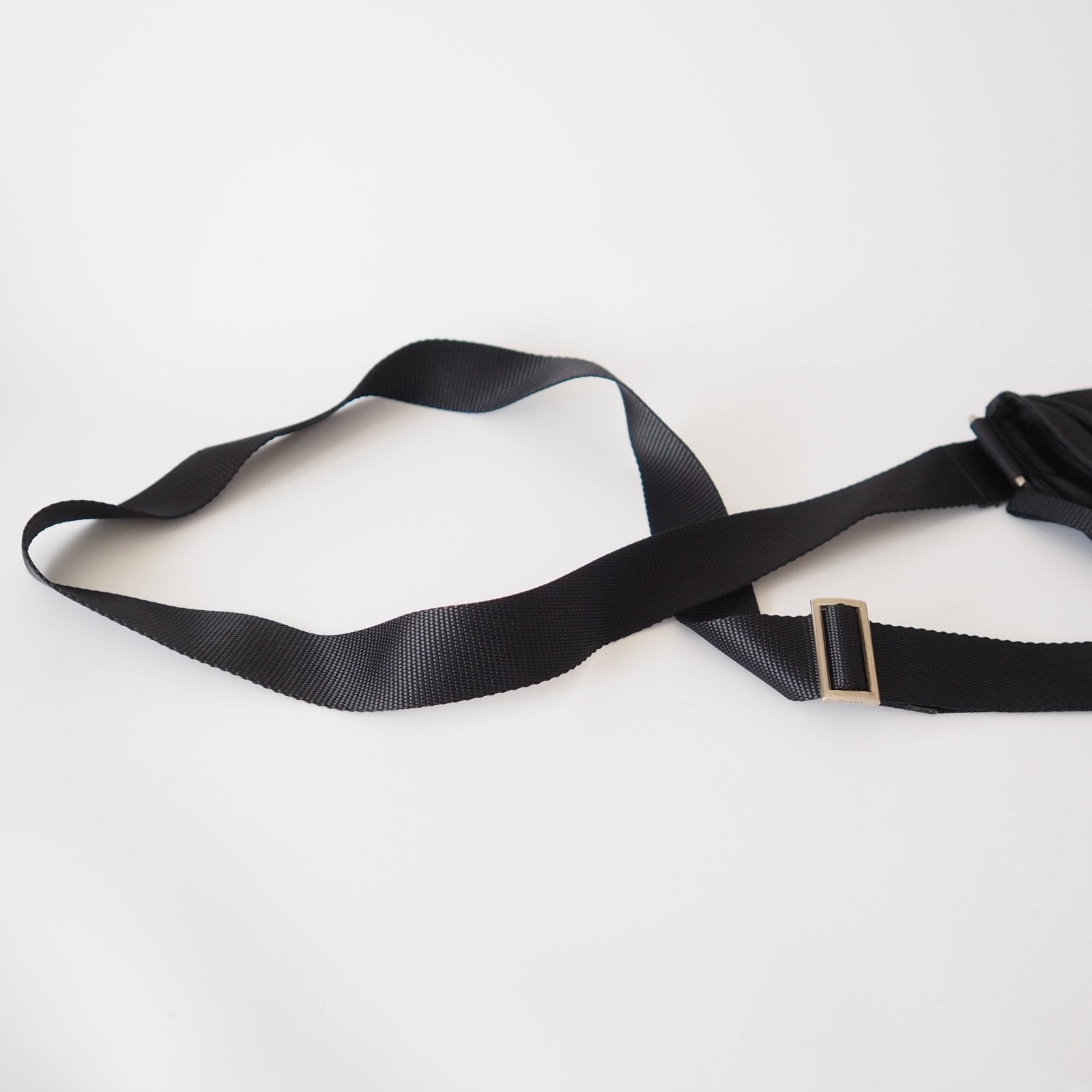 PRADA Nylon Shoulder Bag Sakosh Black Logo Authentic