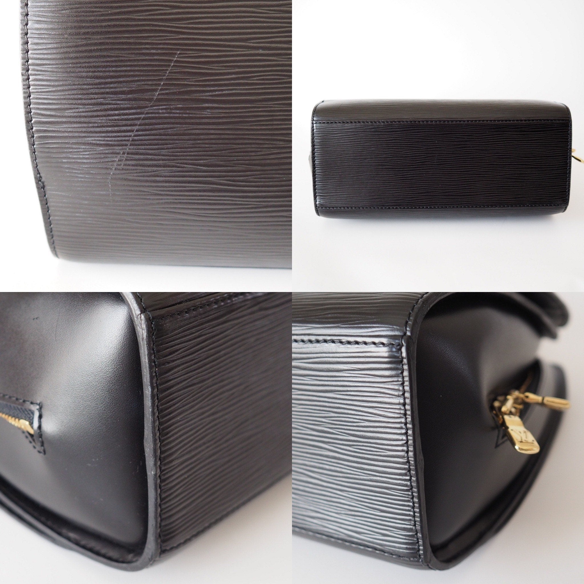 LOUIS VUITTON Epi Pont neuf Hand Bag Black M52052 LV Vintage Authentic