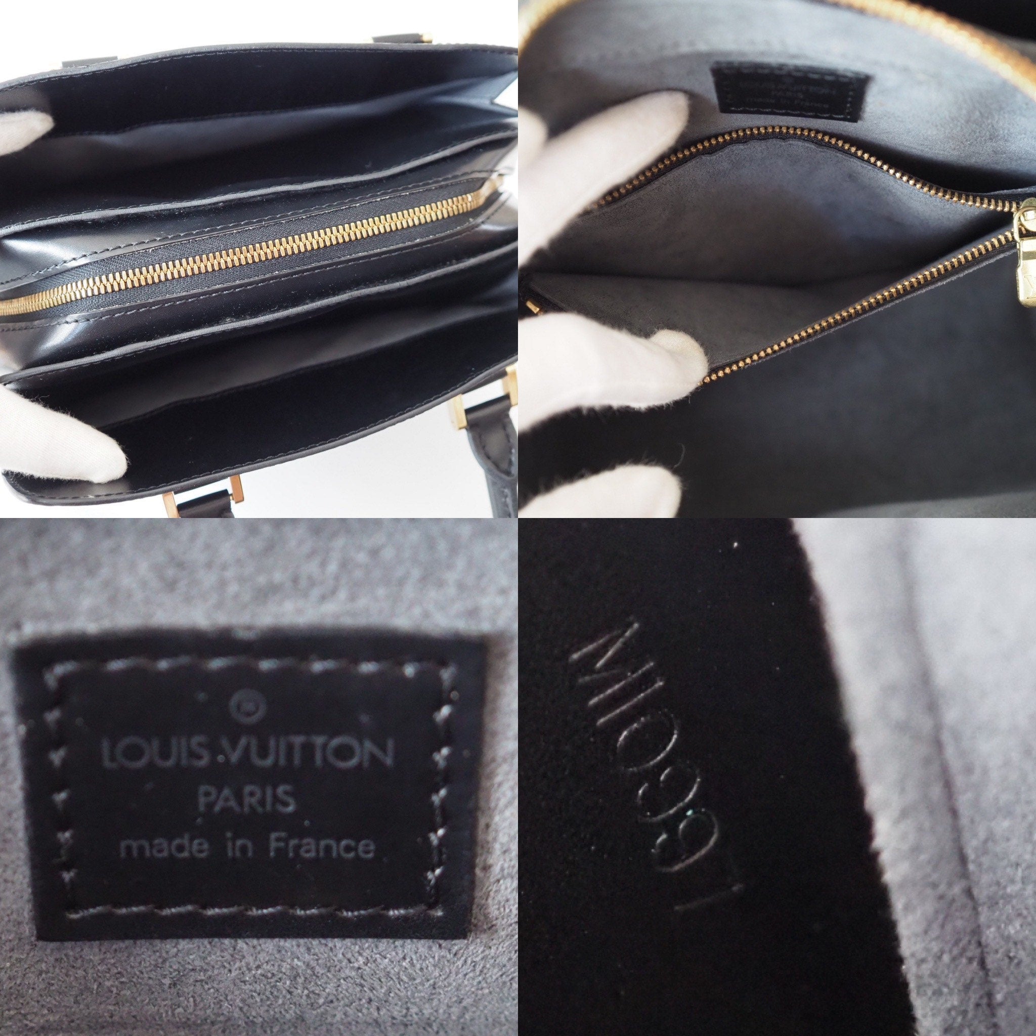 LOUIS VUITTON Epi Pont neuf Hand Bag Black M52052 LV Vintage Authentic