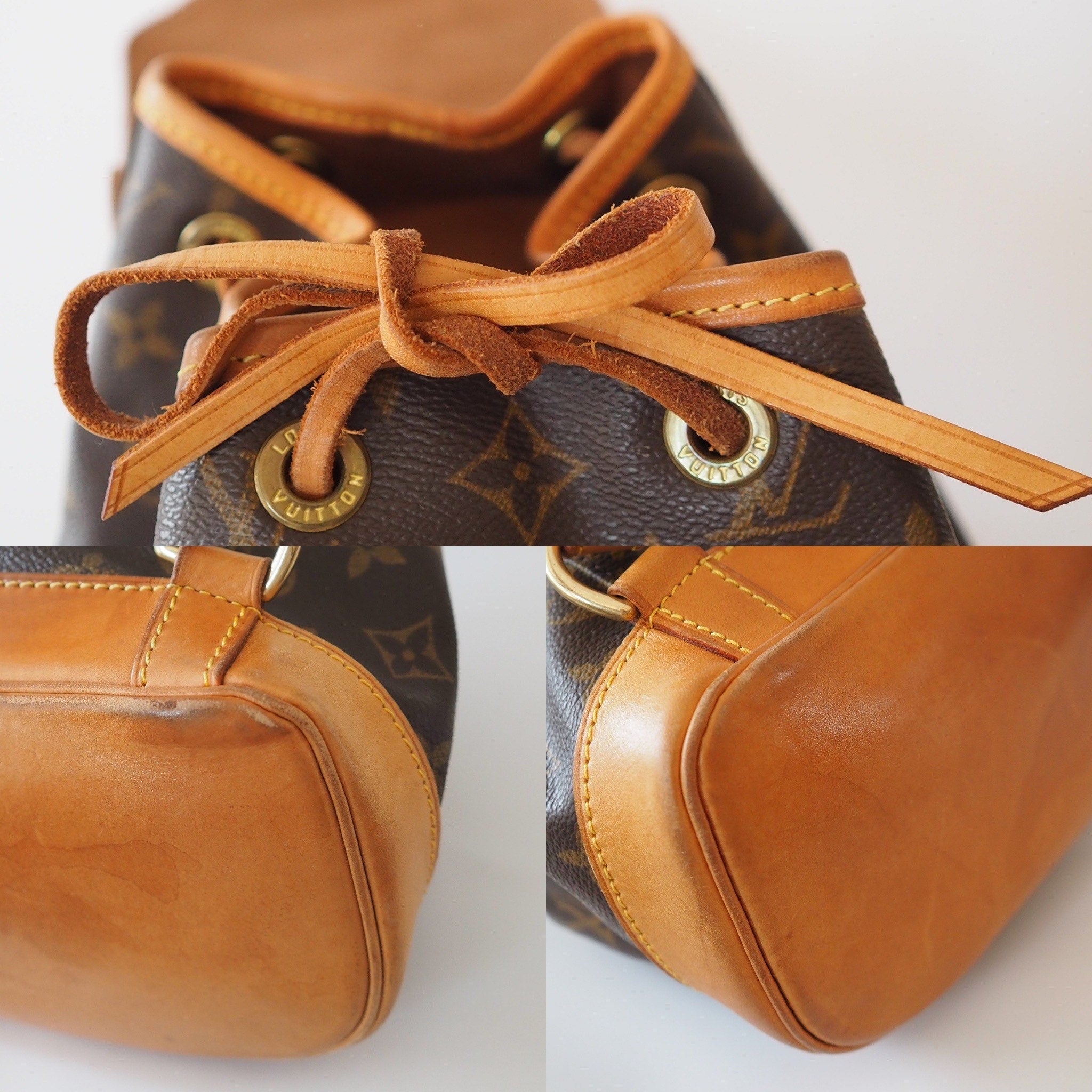 LOUIS VUITTON Montsouris MM Monogram Backpack Shoulder Bag Authentic