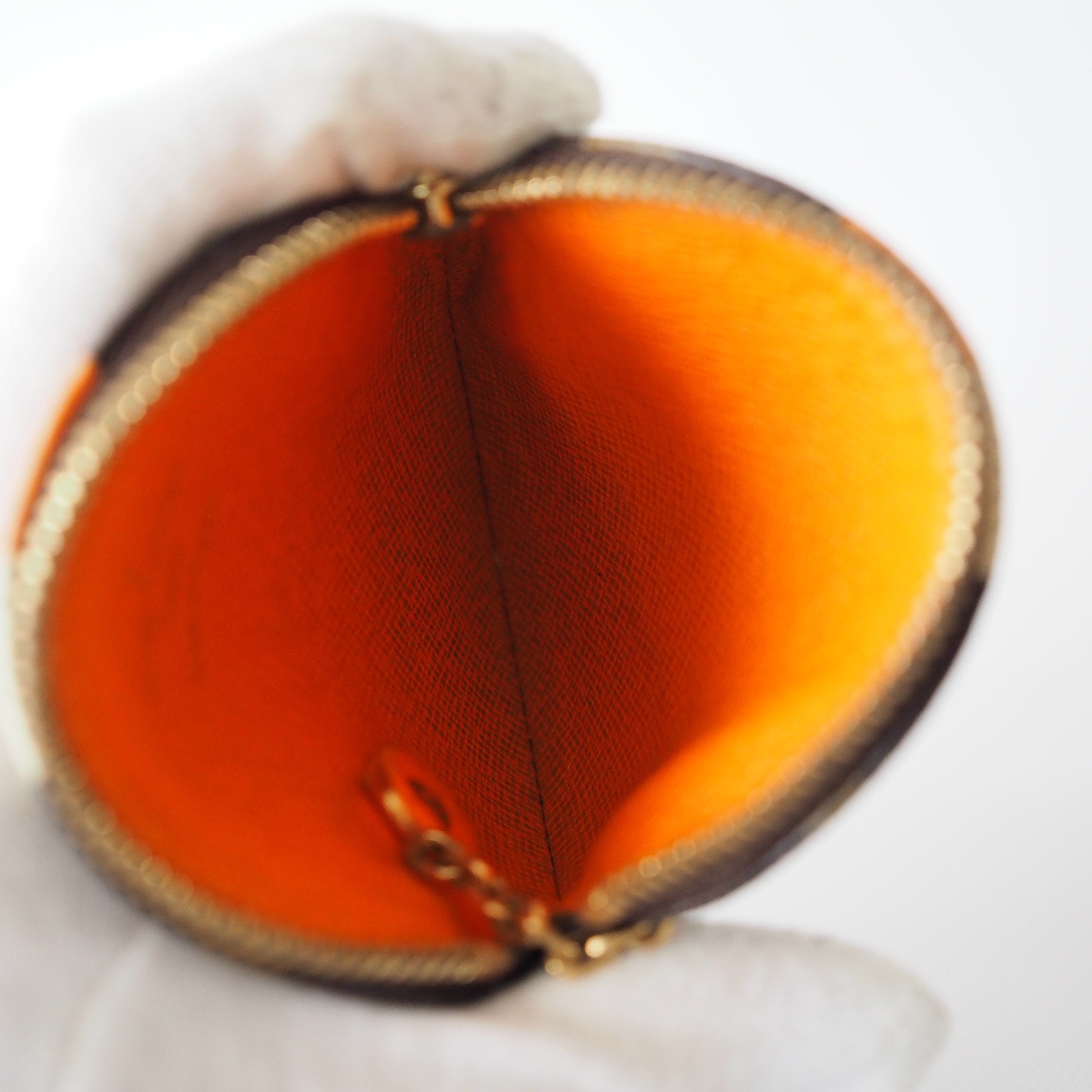 LOUIS VUITTON Porte Monnaie Round Coin Purse Groom Monogram M60037 Authentic