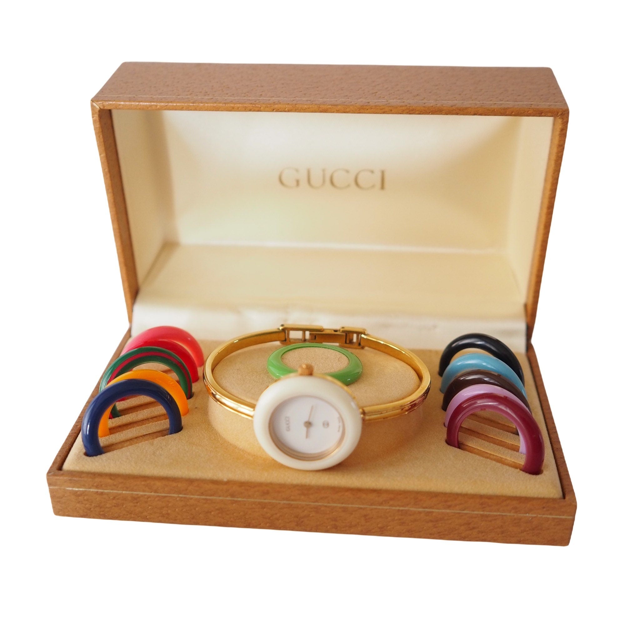 GUCCI Accessories Change Bezel 12 colors Bangle watch Wristwatch Gold