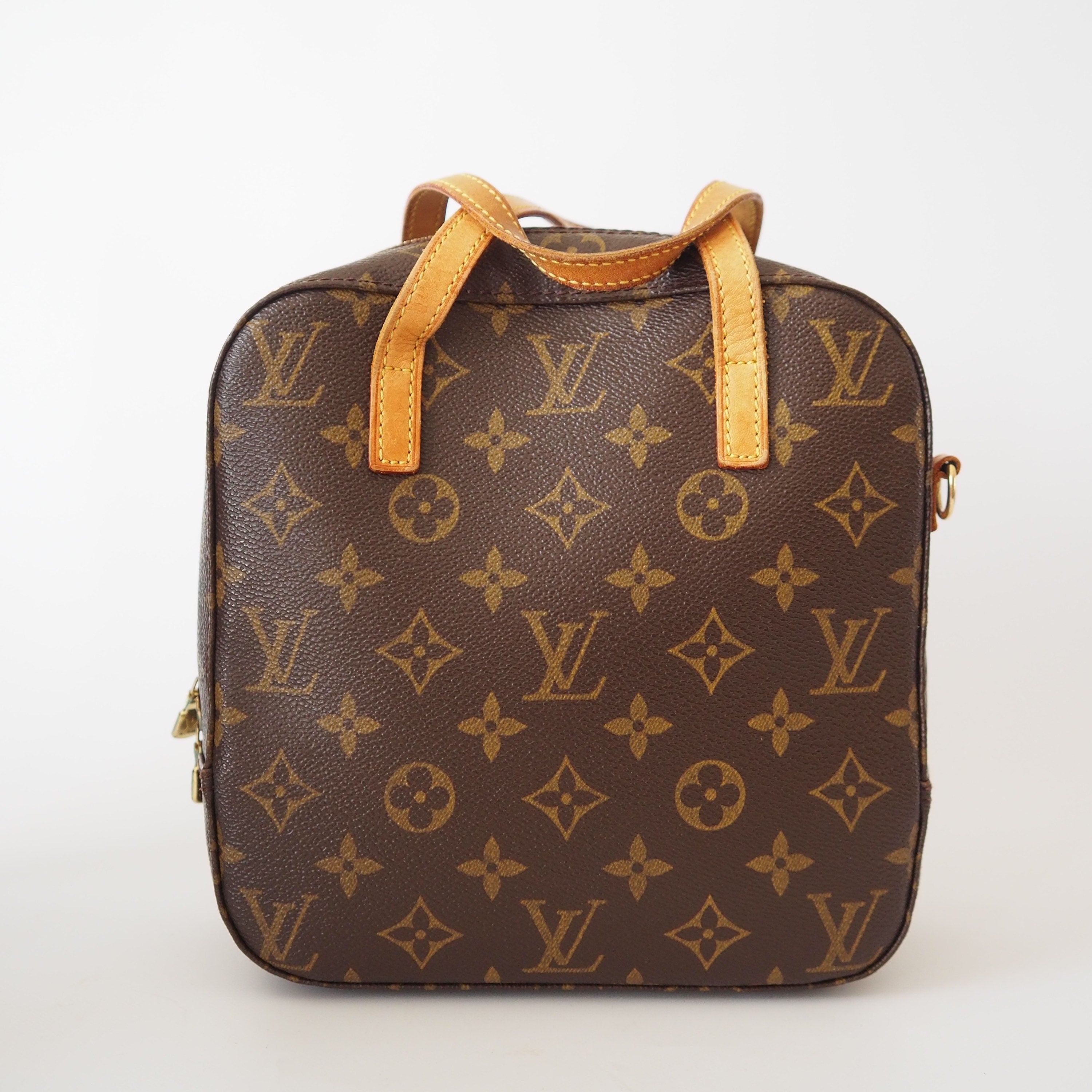 LOUIS VUITTON Monogram Spontini M47500 Shoulder Bag Brown Authentic