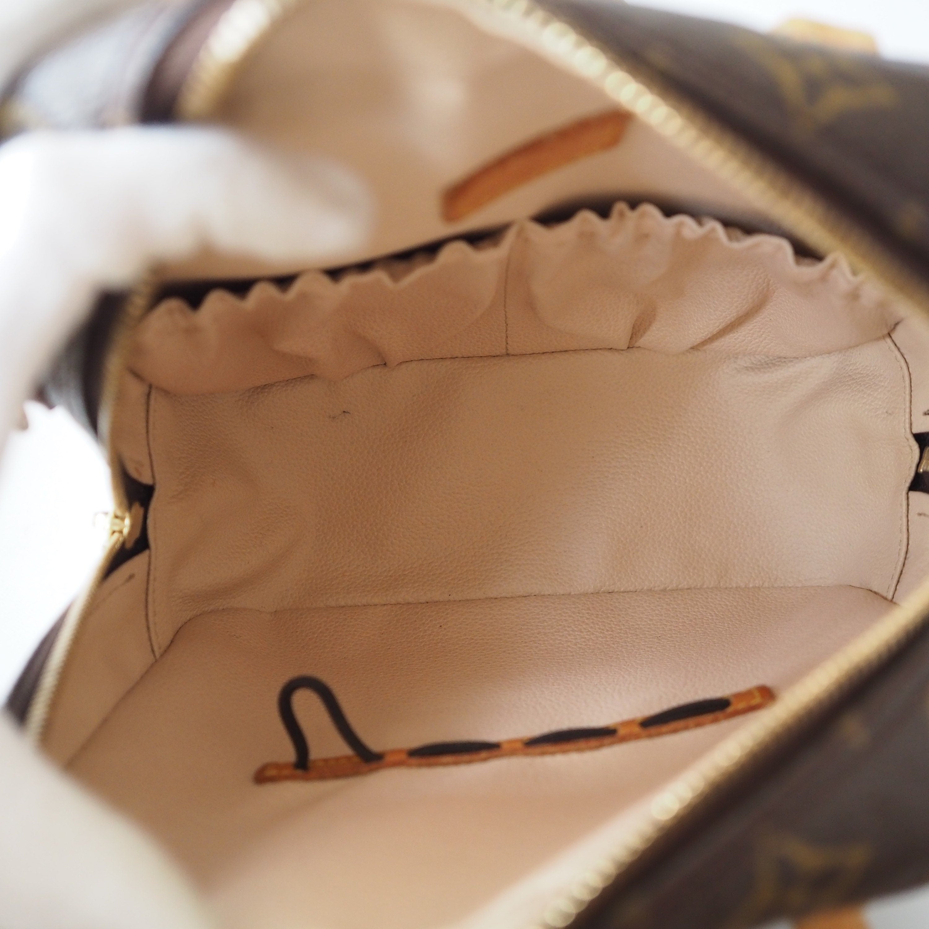 LOUIS VUITTON Monogram Spontini M47500 Shoulder Bag Brown Authentic